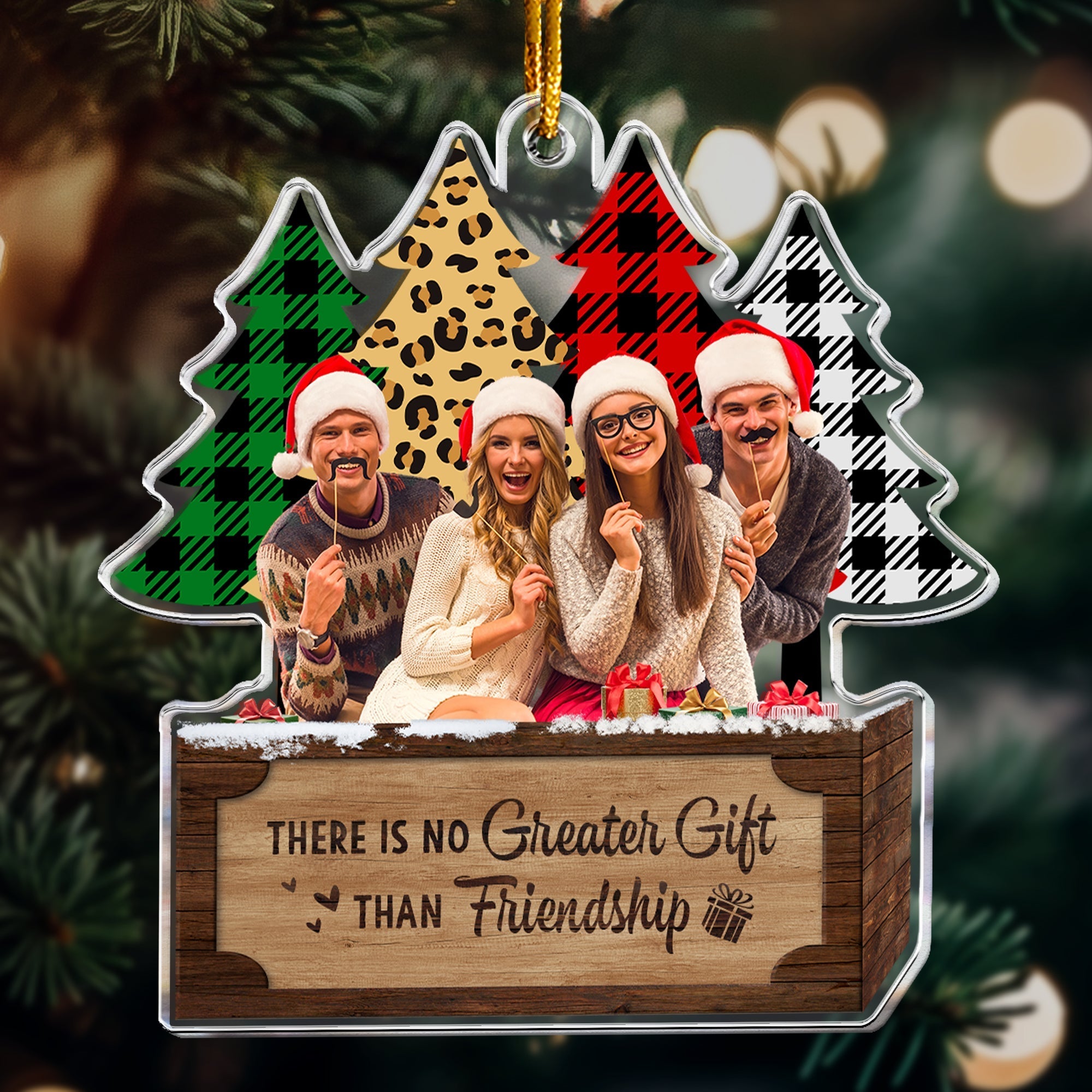 There's No Greater Gift Than Friendship - Personalized Acrylic Photo Ornament ORNA1210