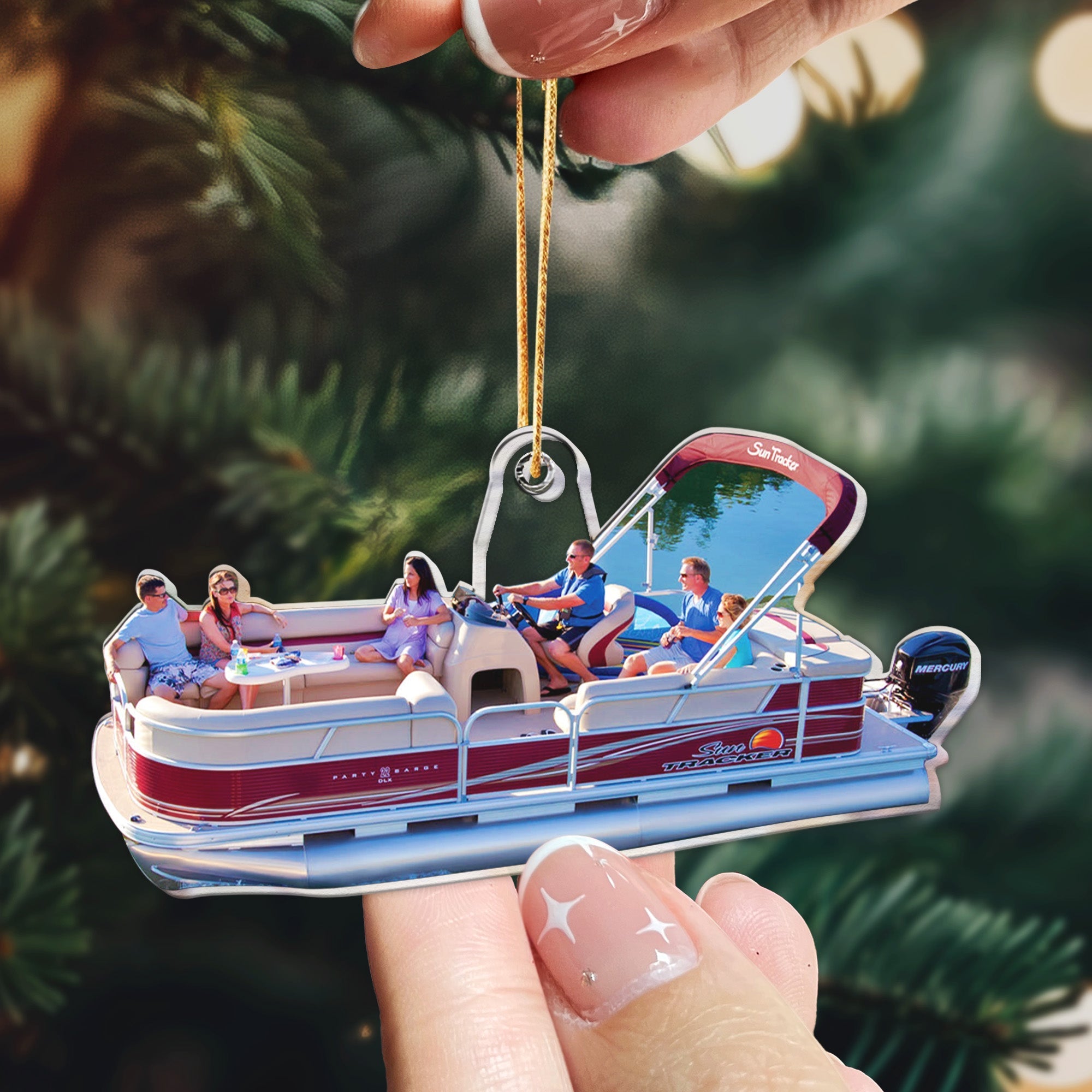 This Is My Pontoon Boat - Personalized Acrylic Photo Ornament ORN0810