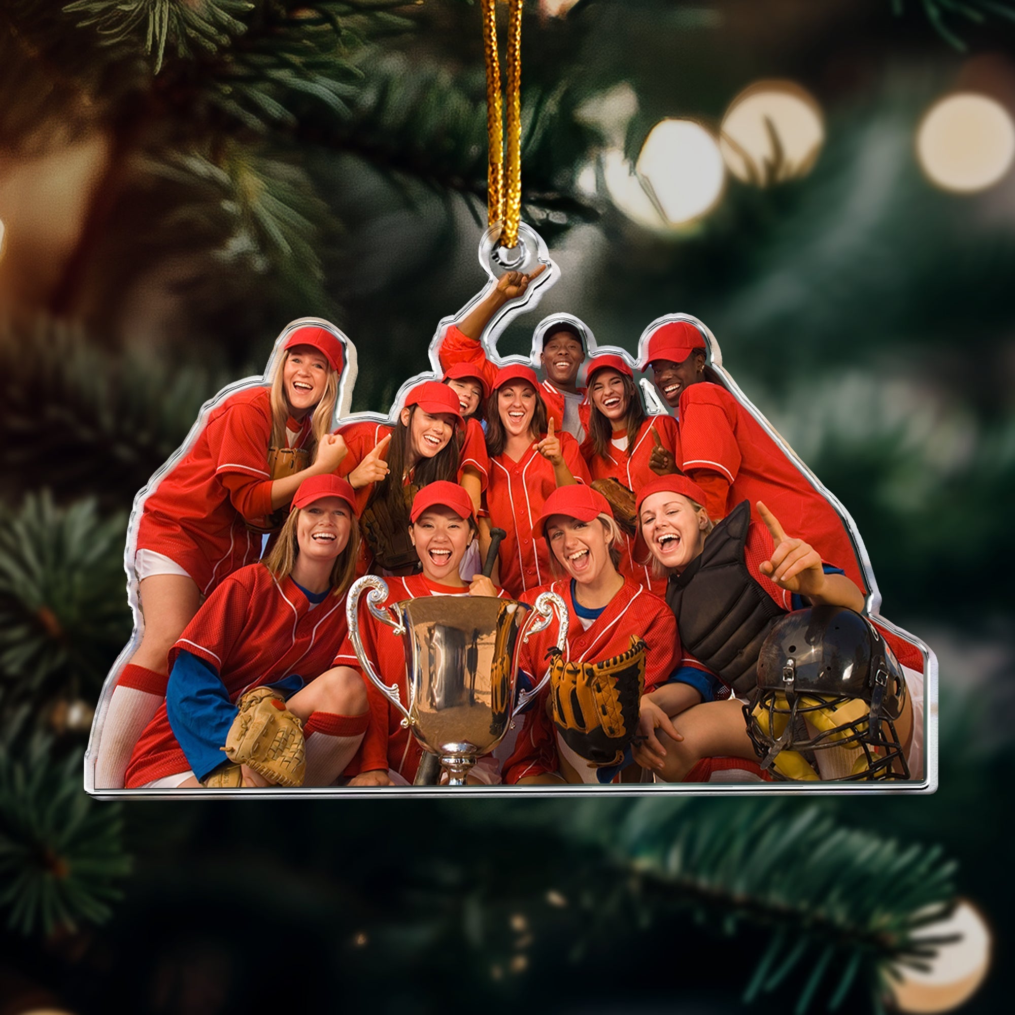 This Is My Sofball Team - Personalized Acrylic Photo Ornament ORN0810