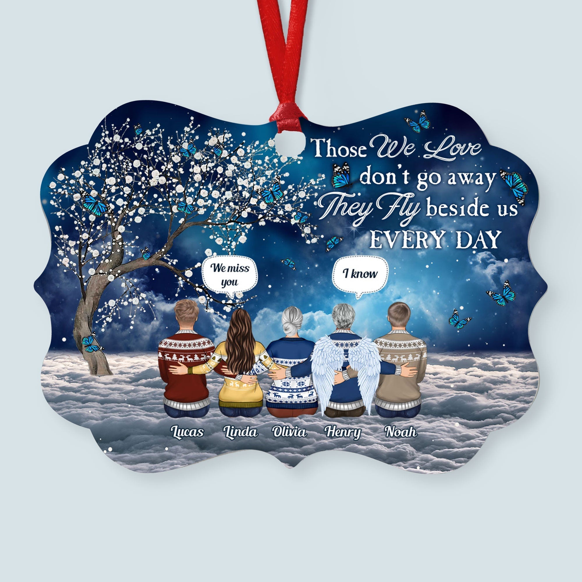 We Are Always With You - Personalized Aluminum Ornament - Christmas, Memorial, Loving Gift For Family Members, Dad, Mom, Grandparents, Son, Daughter ORNA1210