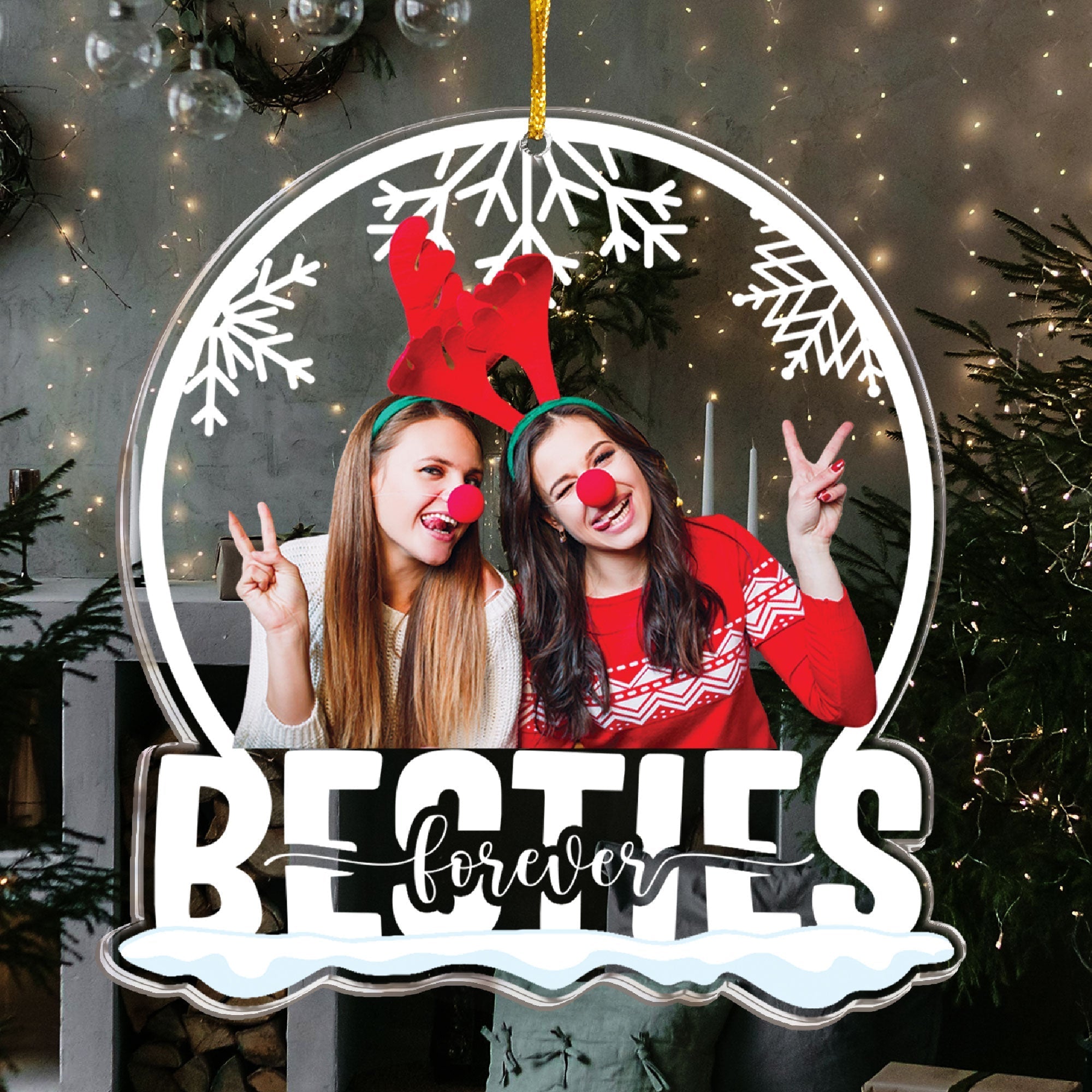 We Are Besties Forever - Personalized Acrylic Photo Ornament ORN0810