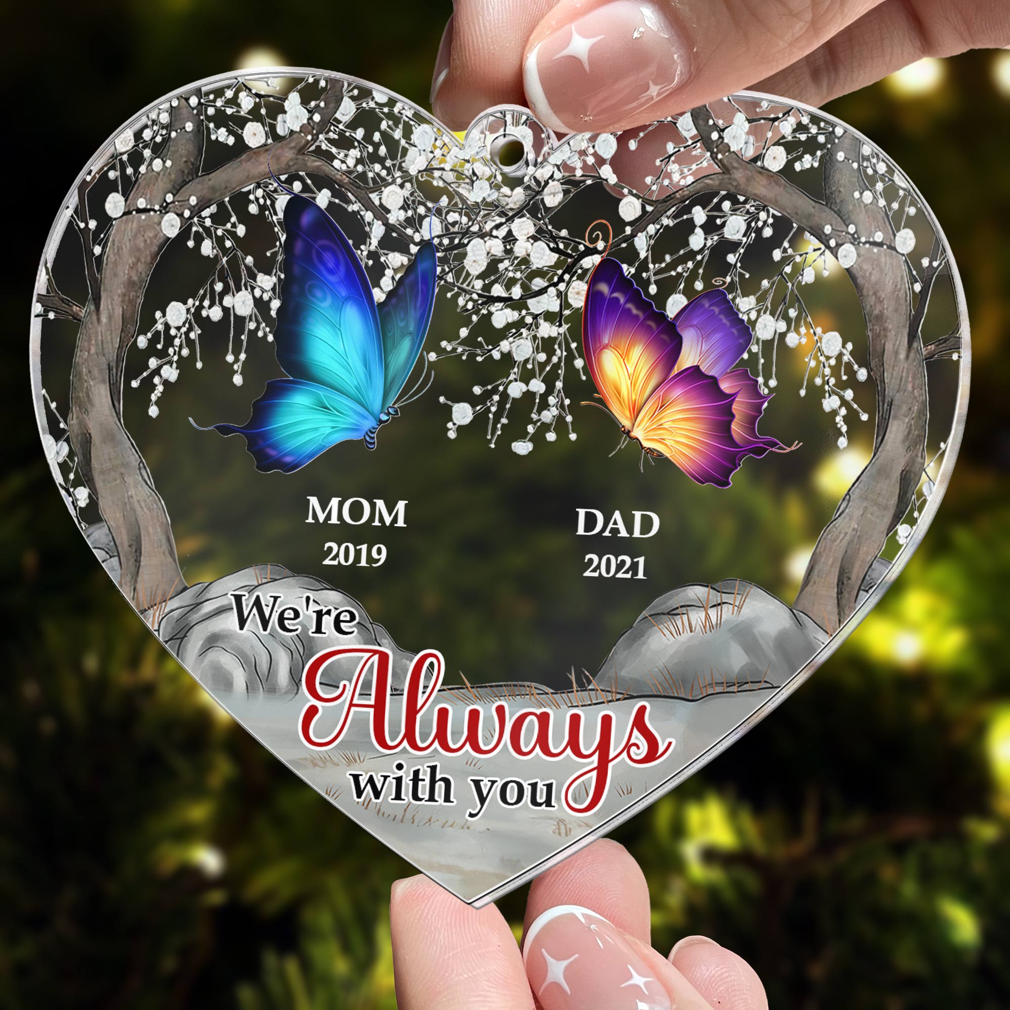 We're Always With You, New Version - Personalized Acrylic Ornament ORN0810