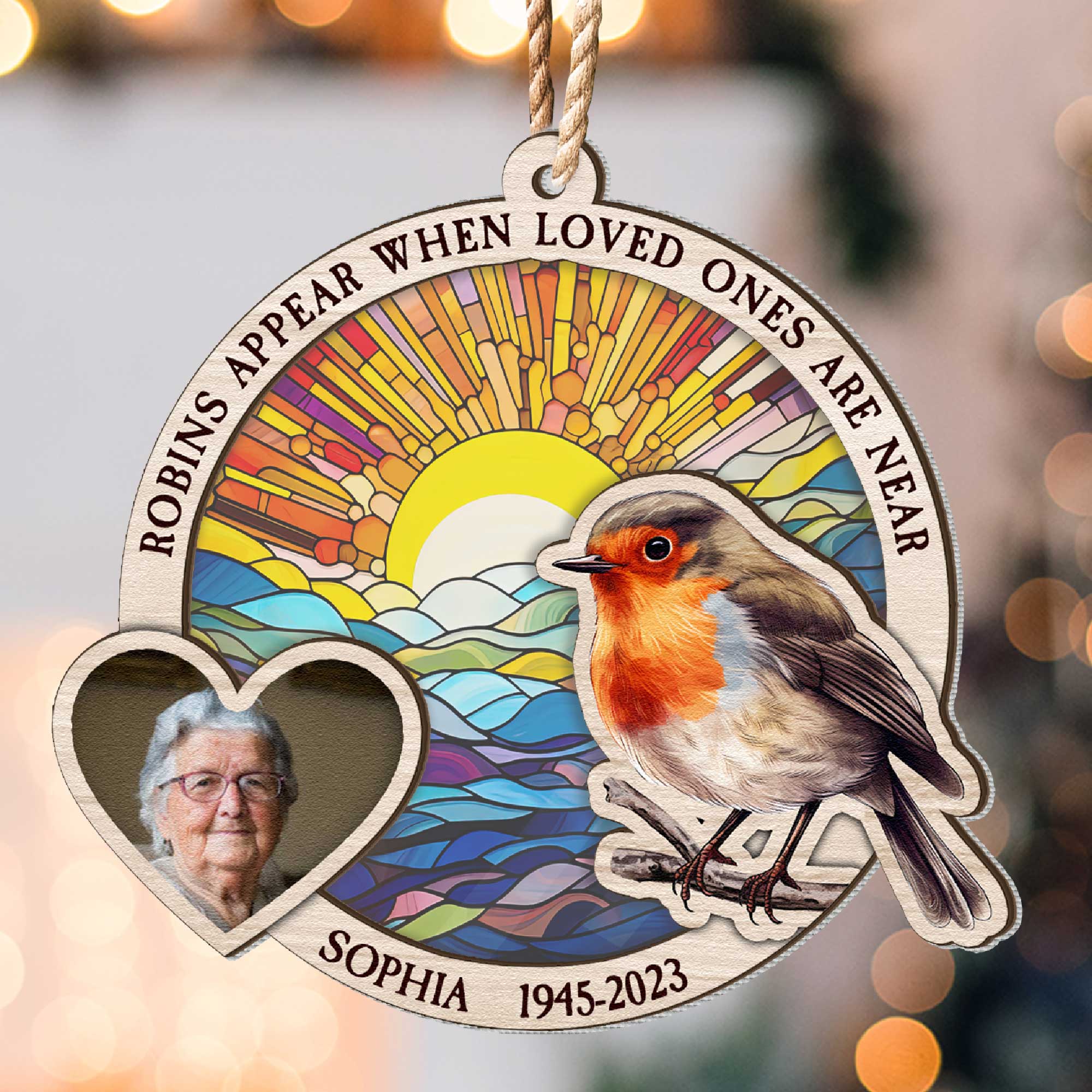 When Loved Ones Are Near - Personalized Suncatcher Ornament ORN0810