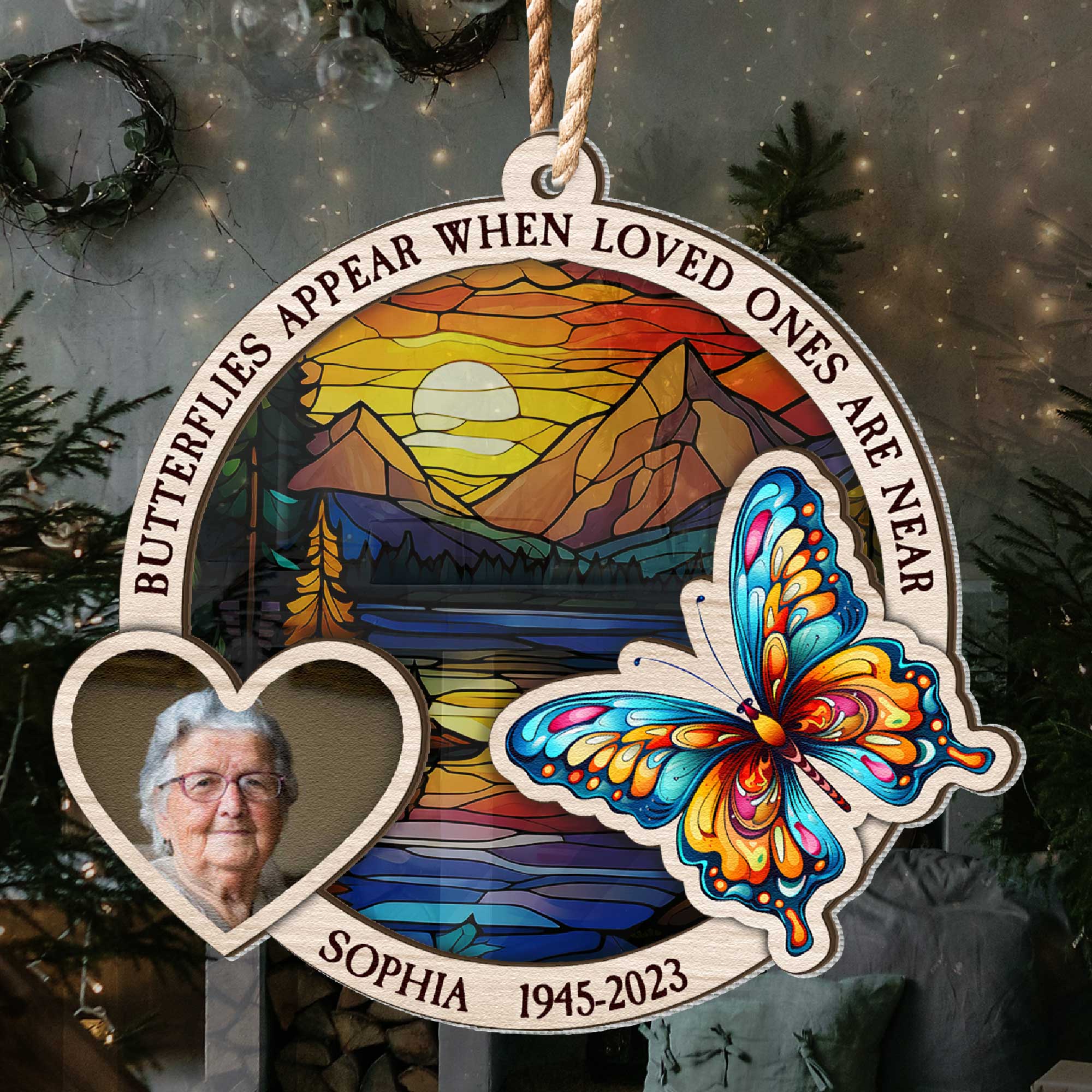 When Loved Ones Are Near - Personalized Suncatcher Ornament ORN0810