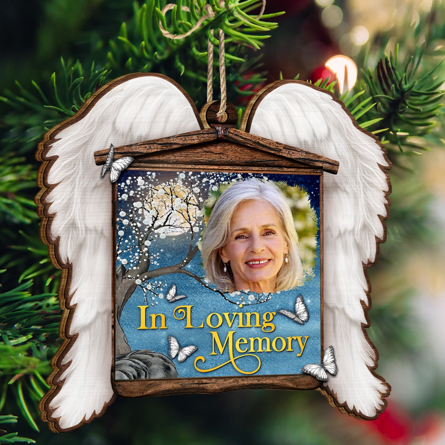 Custom Photo I'm Always With You - Christmas Memorial Gift For Family - Personalized Custom Shaped Wooden Ornament ORNA1210