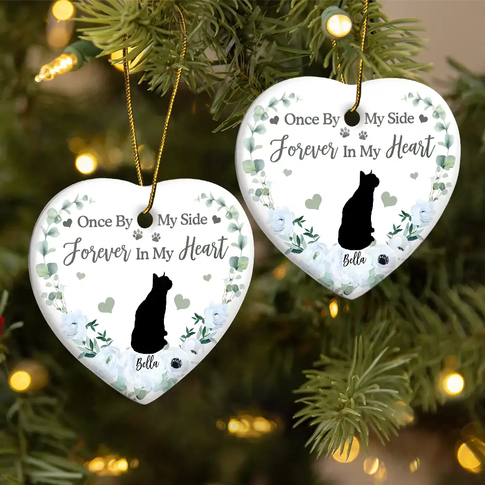 Memorial Not All Angels Have Wings Some Have Whiskers - Personalized Heart Ceramic Ornament ORNA1210