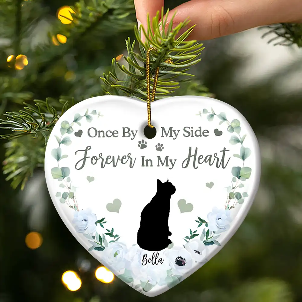 Memorial Not All Angels Have Wings Some Have Whiskers - Personalized Heart Ceramic Ornament ORNA1210