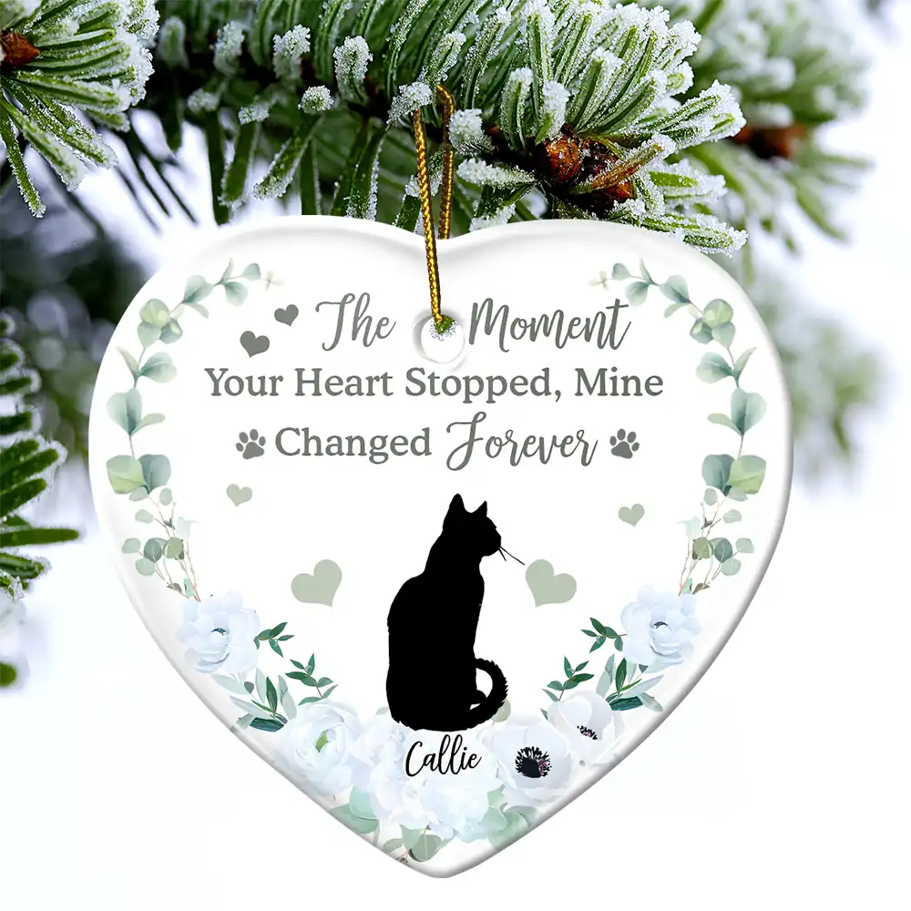 Memorial Not All Angels Have Wings Some Have Whiskers - Personalized Heart Ceramic Ornament ORNA1210