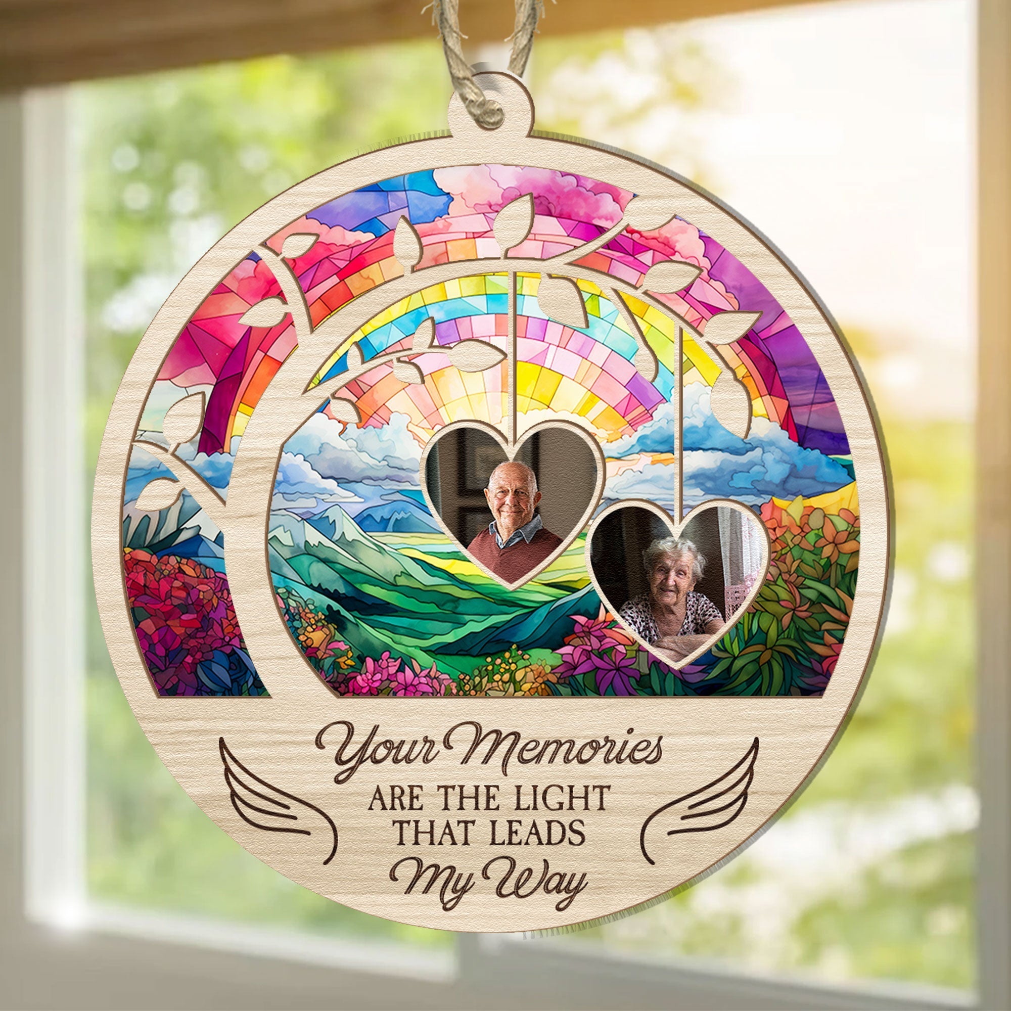 Your Memories Are The Light That Leads My Way - Personalized Suncatcher Ornament ORN0810