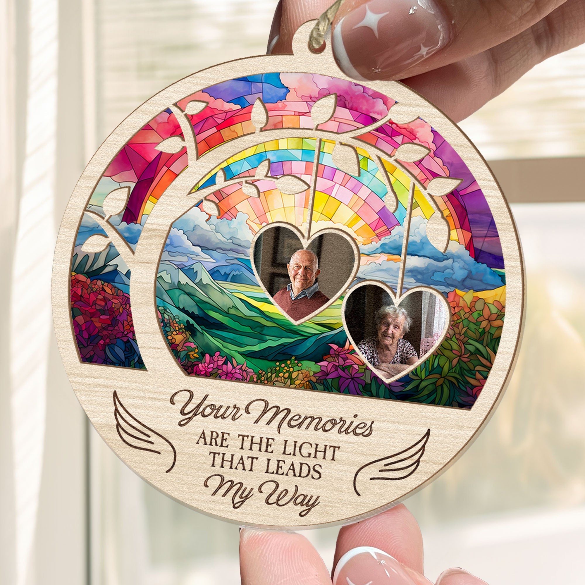 Your Memories Are The Light That Leads My Way - Personalized Suncatcher Ornament ORN0810