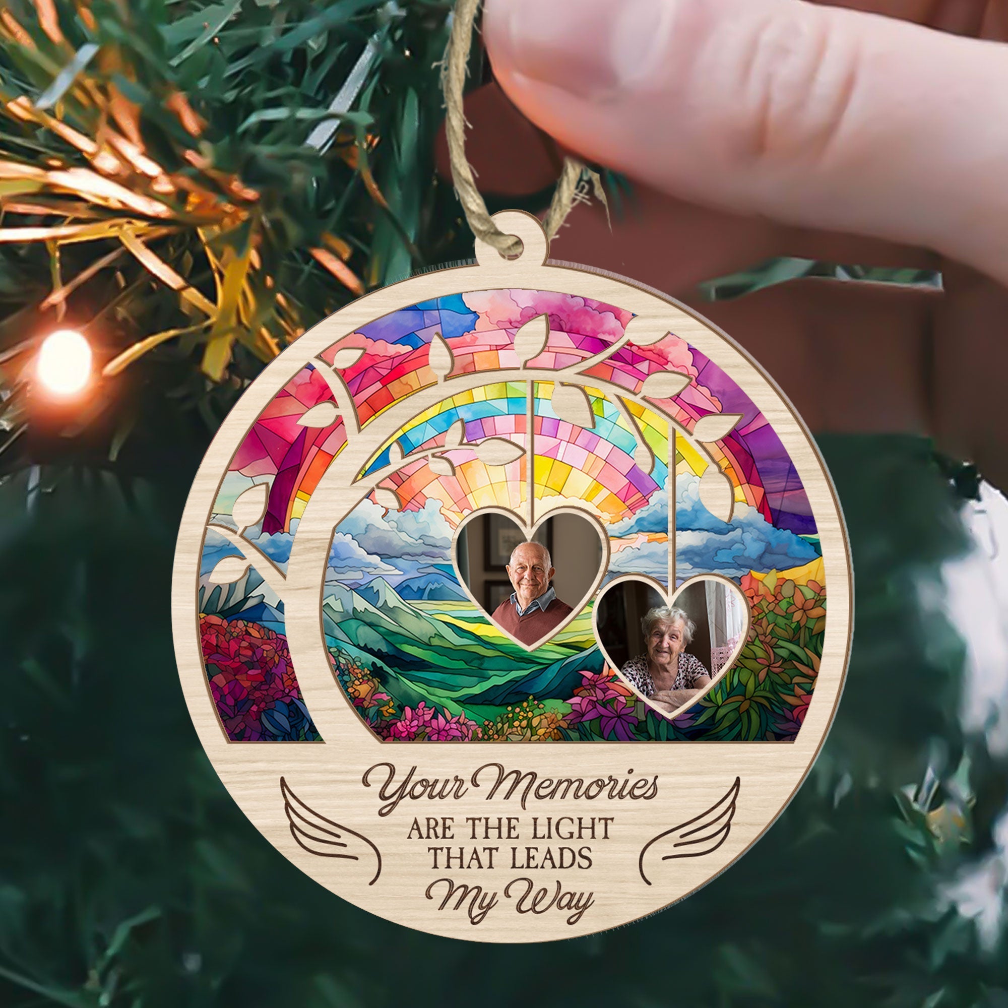 Your Memories Are The Light That Leads My Way - Personalized Suncatcher Ornament ORN0810