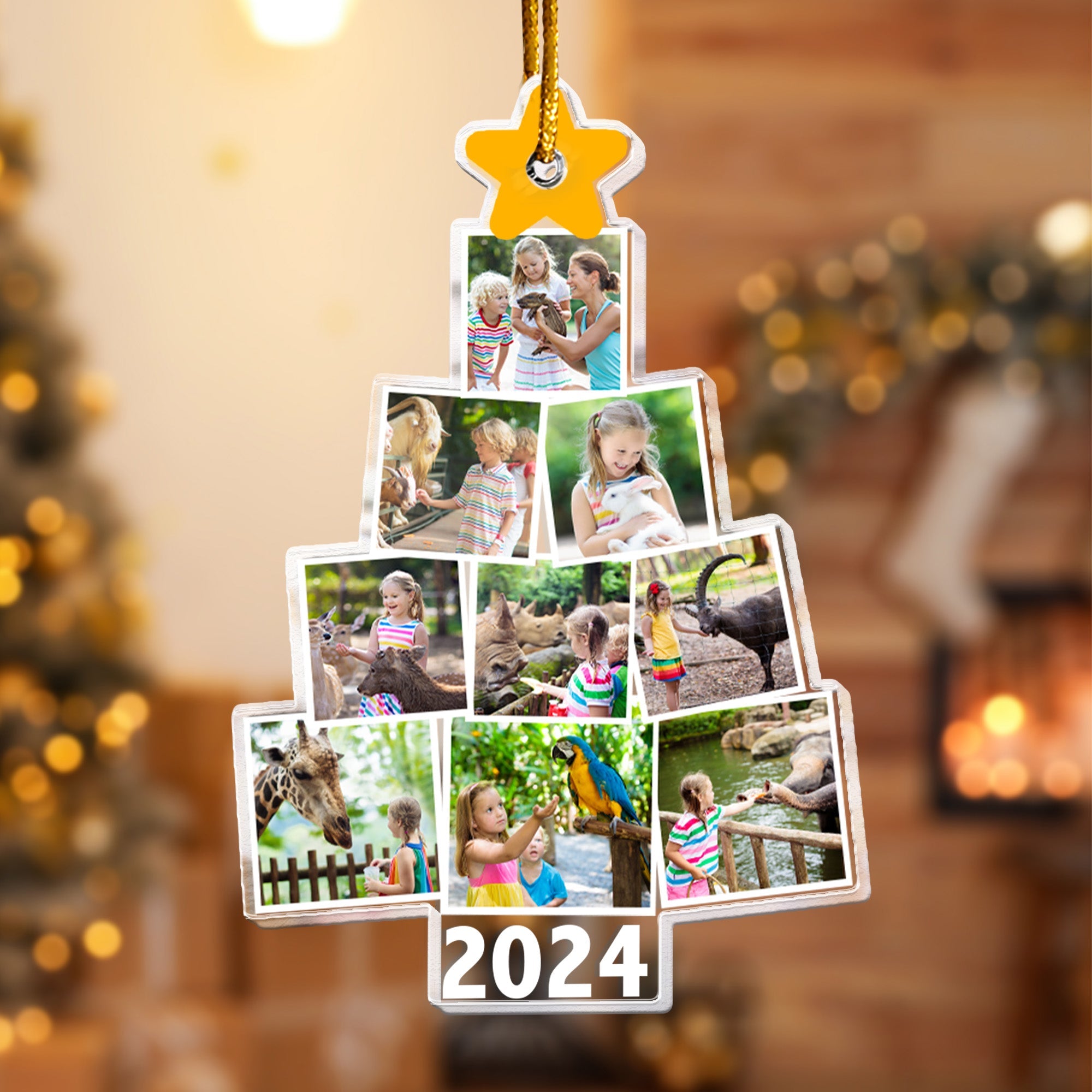 Zoo Area Christmas Tree - Personalized Acrylic Photo Ornament ORN0810