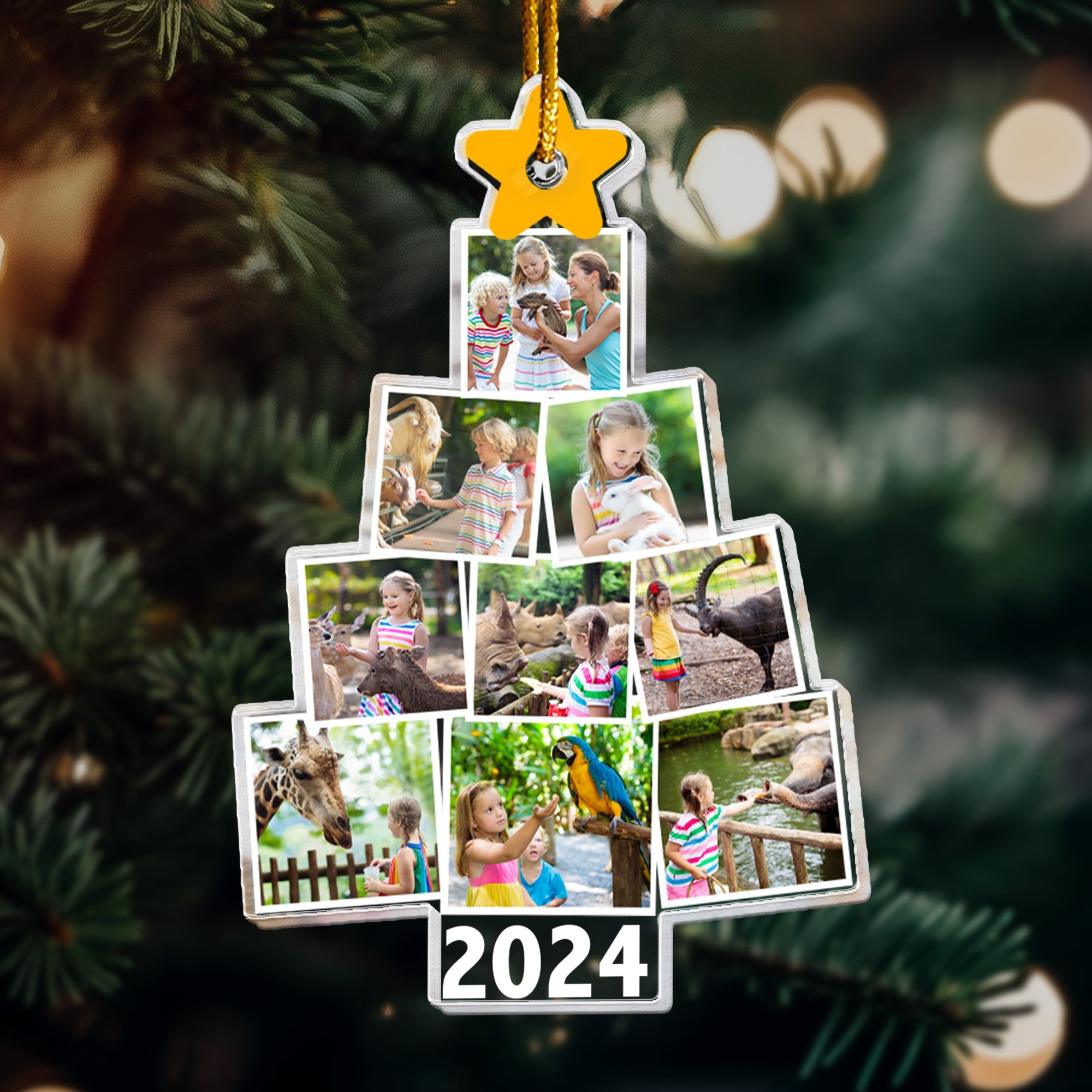 Zoo Area Christmas Tree - Personalized Acrylic Photo Ornament 1 ORN0810