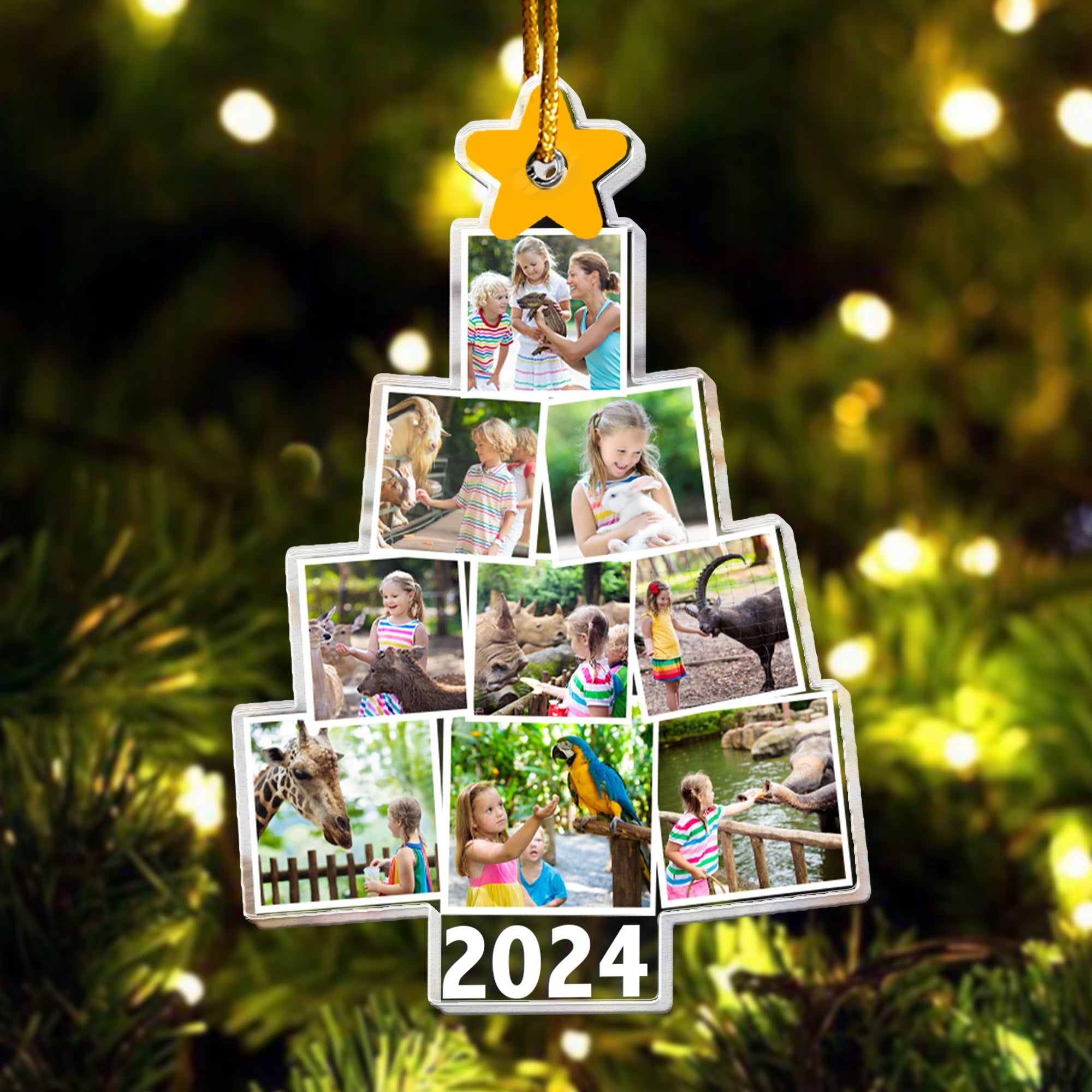 Zoo Area Christmas Tree - Personalized Acrylic Photo Ornament ORN0810