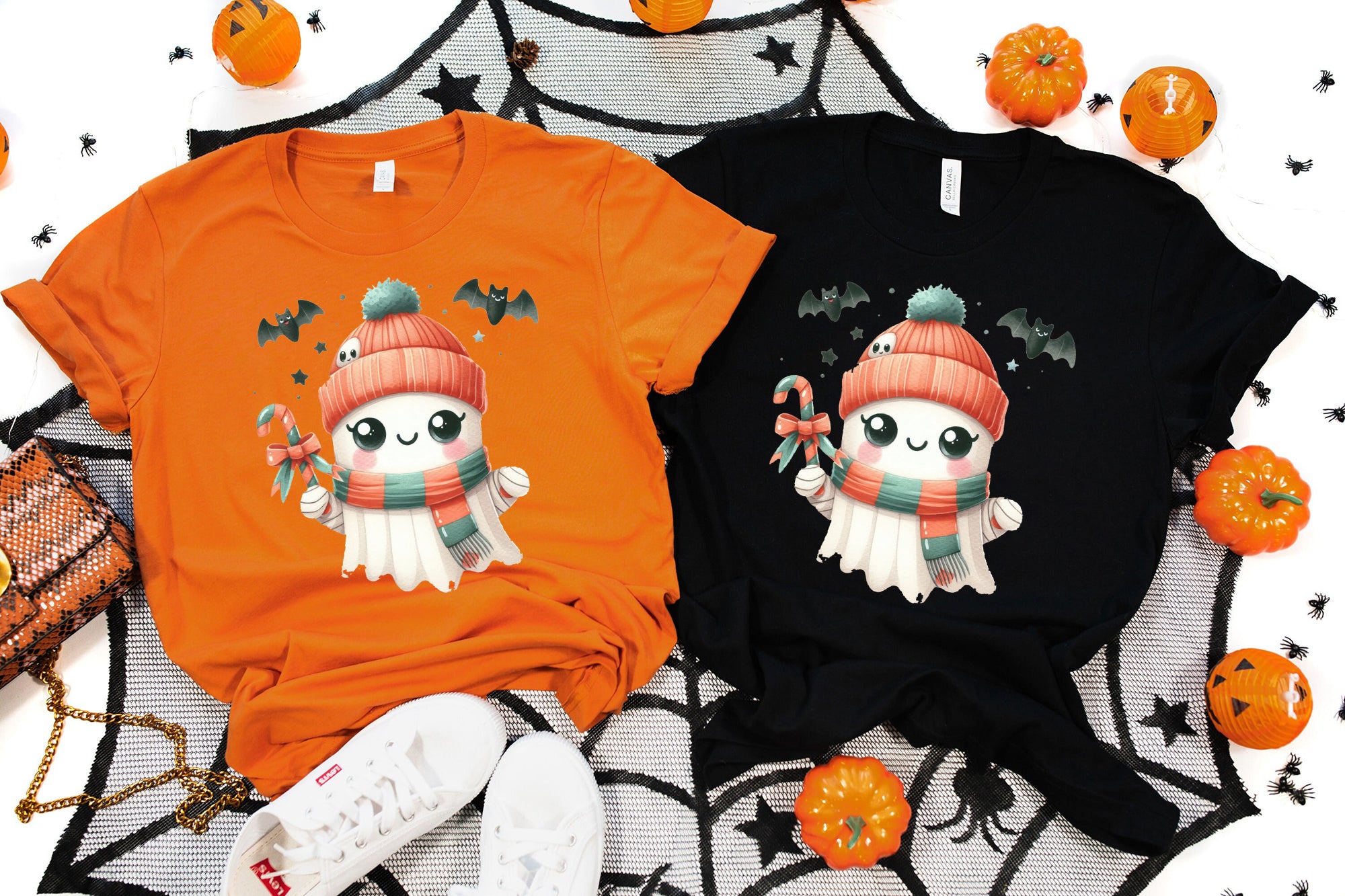 Halloween Ghost Shirt, Cute Ghost Shirt, Womens Halloween Shirt, Cute Fall Shirt, Spooky Season Shirt HW2507 04