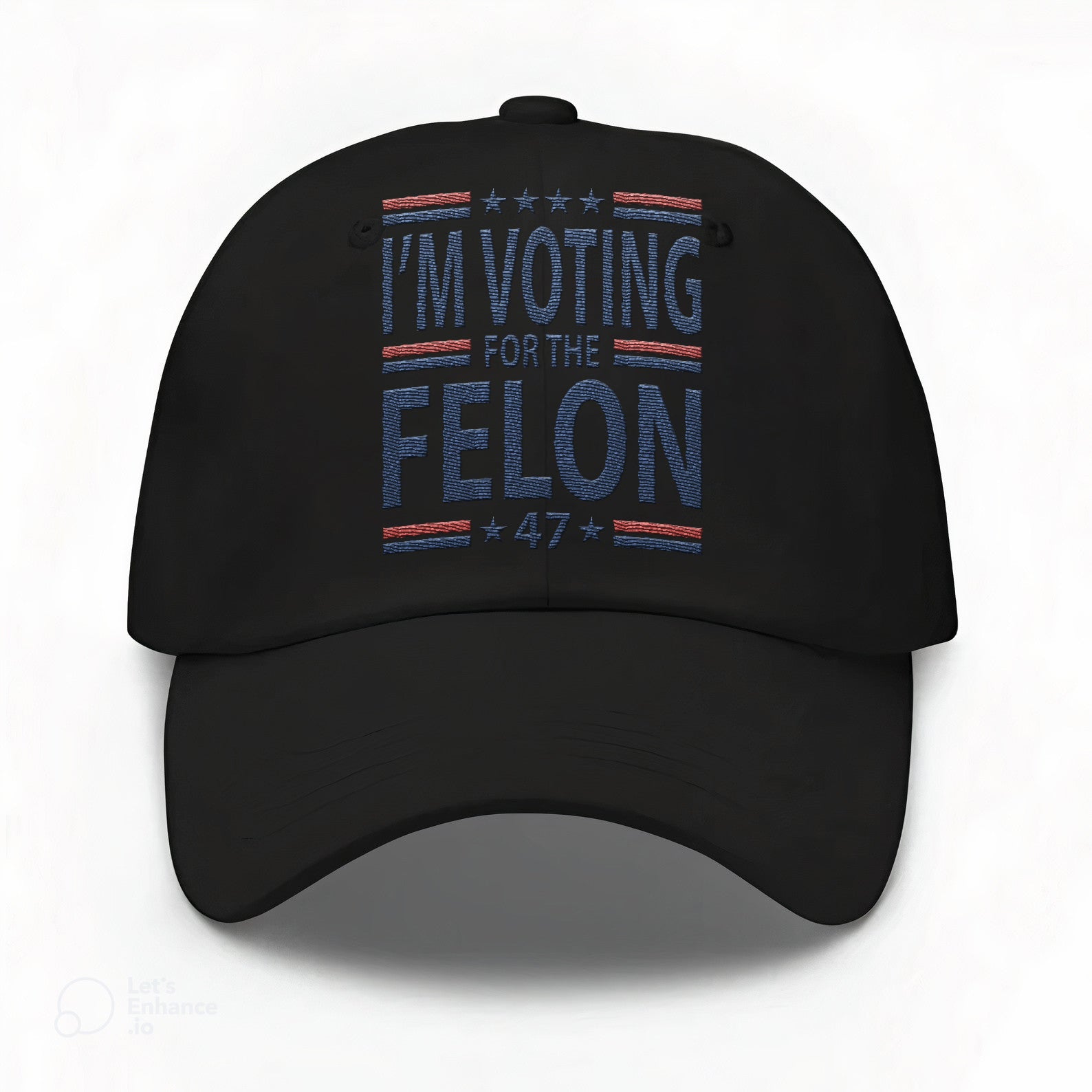 Voting For The Felon 47 Trump Embroidered Hat #13 Tu4