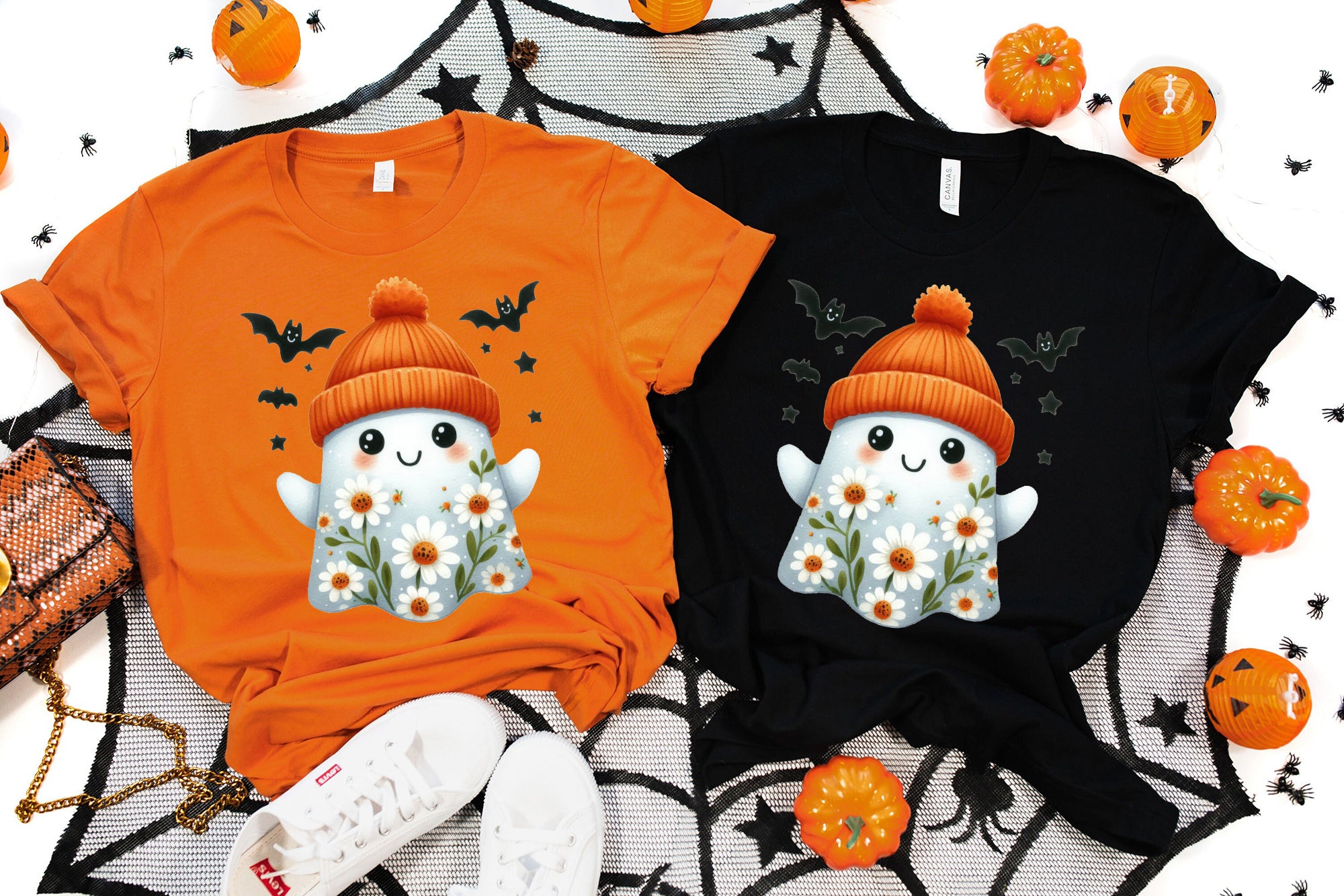 Halloween Ghost Shirt, Cute Ghost Shirt, Womens Halloween Shirt, Cute Fall Shirt, Spooky Season Shirt HW2507 01