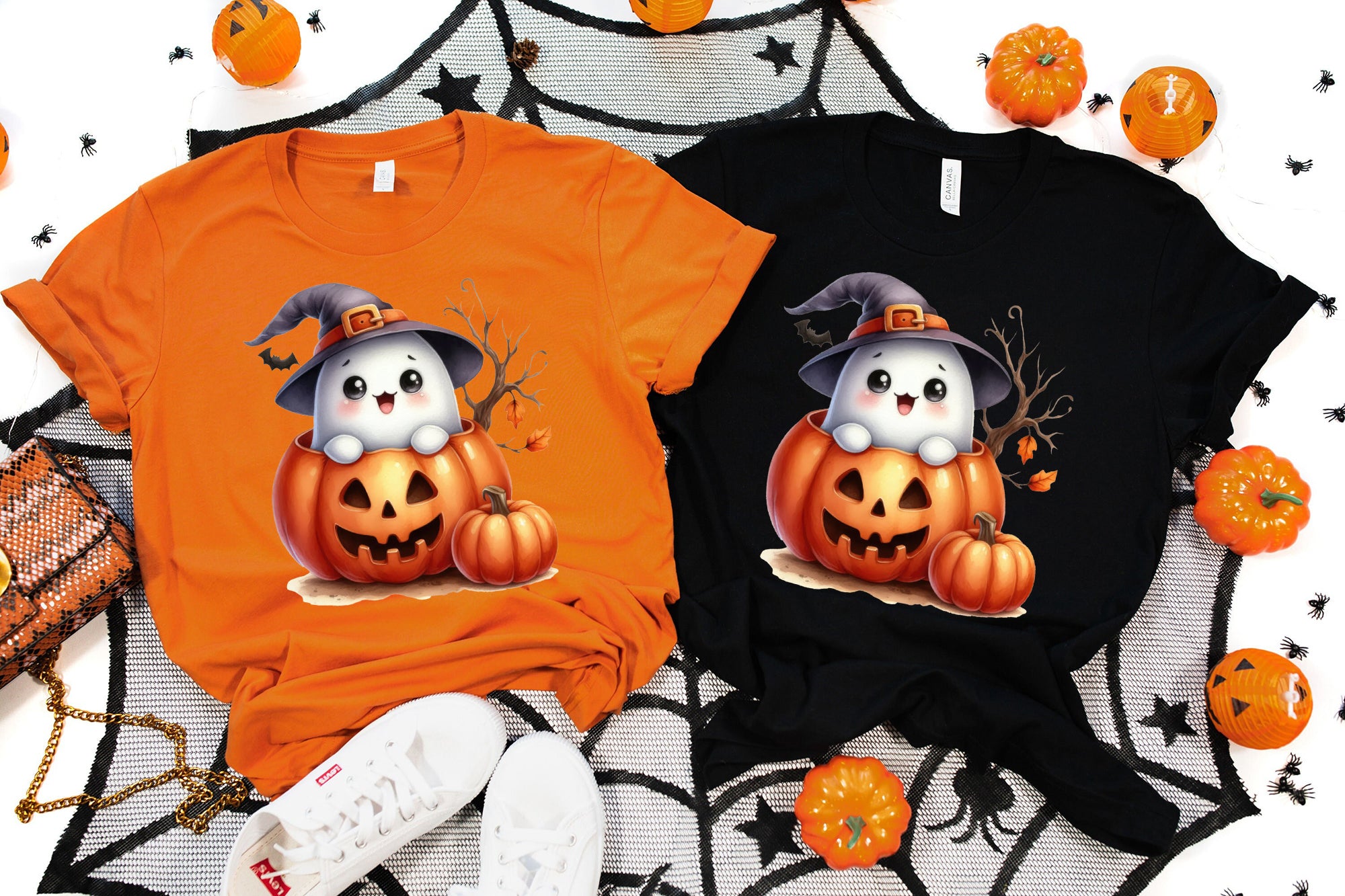 Halloween Ghost Shirt, Cute Ghost Shirt, Womens Halloween Shirt, Cute Fall Shirt, Spooky Season Shirt HW2507 02