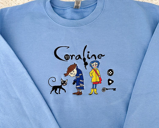 Coraline characters embroidered sweatshirt EMHA0509