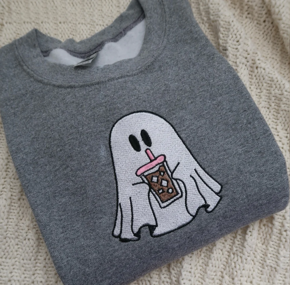 Iced Coffee Ghost Sweatshirt EMHA2408