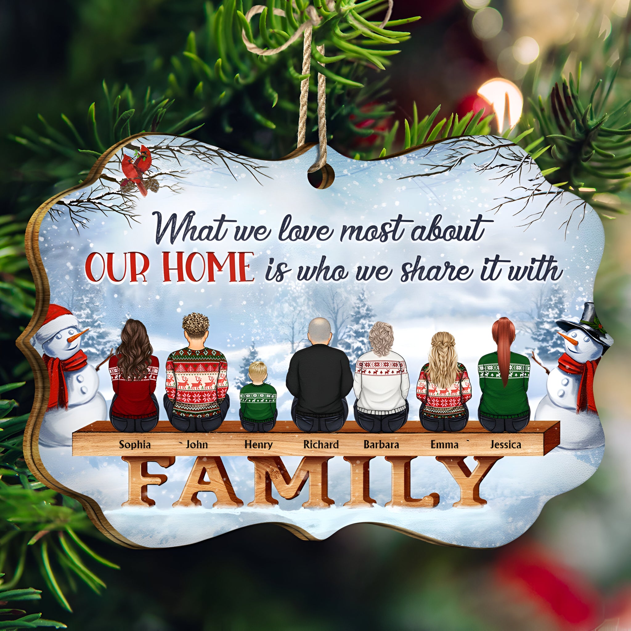 All Family The Greatest Gift Our Parents Gave Us Was Each Other - Christmas Memorial Gift For Siblings, Parents - Personalized Medallion Wooden Ornament ORN0210