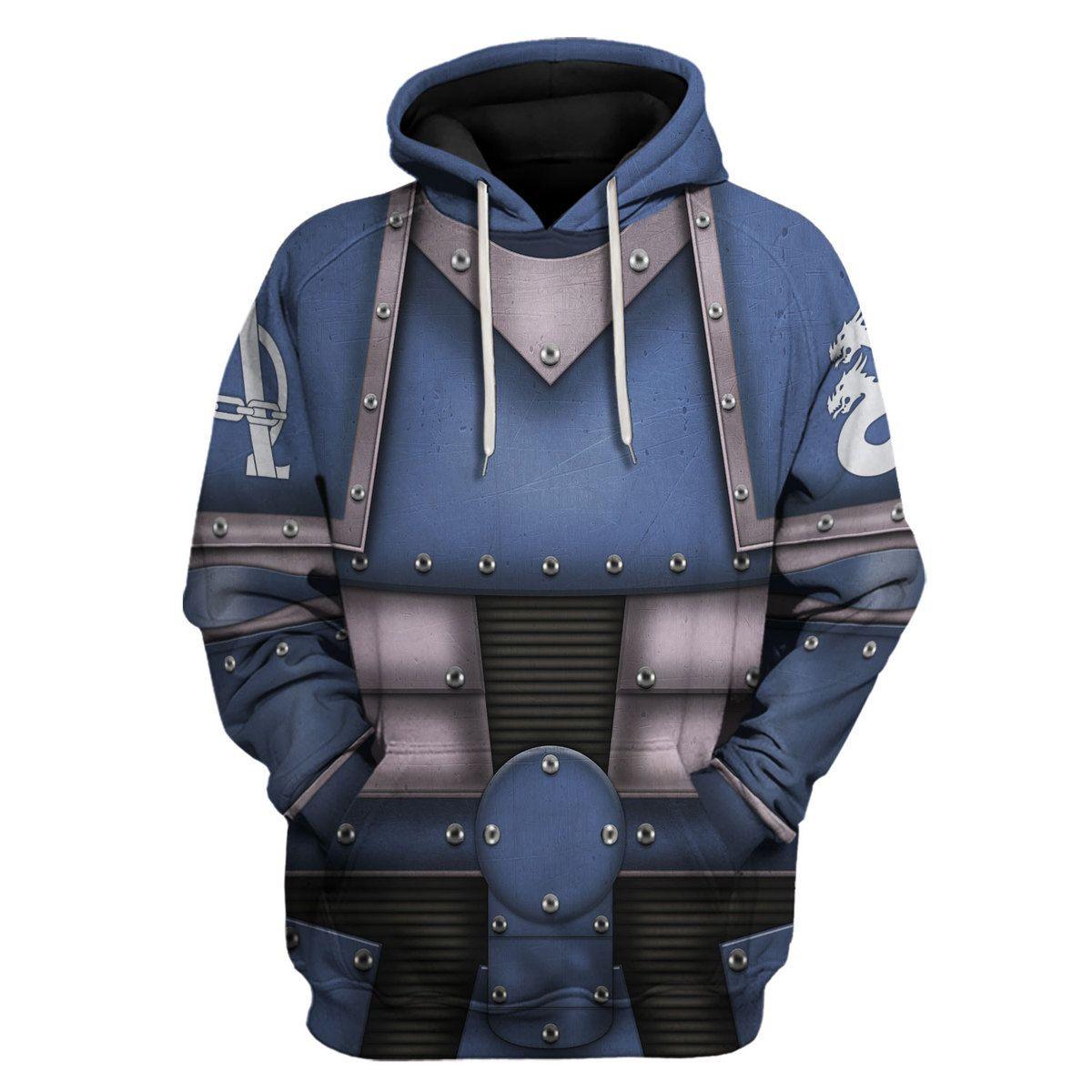 Alpha Legion Warhammer Costume Hoodie Jogger, Alpha Legion Marines Cosplay 3D Hoodie Pants, Warhammer 3D Tracksuit , TQT5