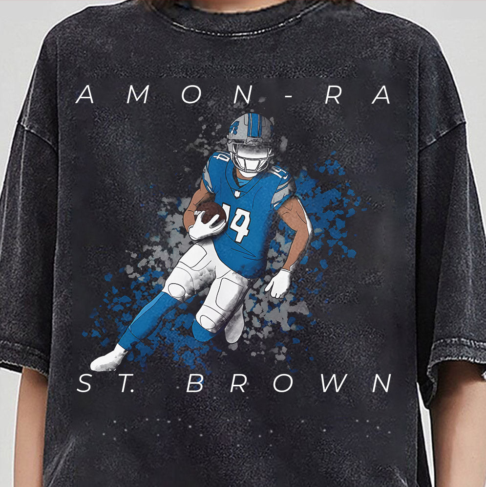 Amon-Ra St Brown Detroit Lions Crewneck Shirt, Perfect Gift for Lions Fans, Detroit Football