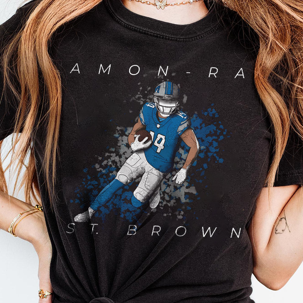 Amon-Ra St Brown Detroit Lions Crewneck Shirt, Perfect Gift for Lions Fans, Detroit Football