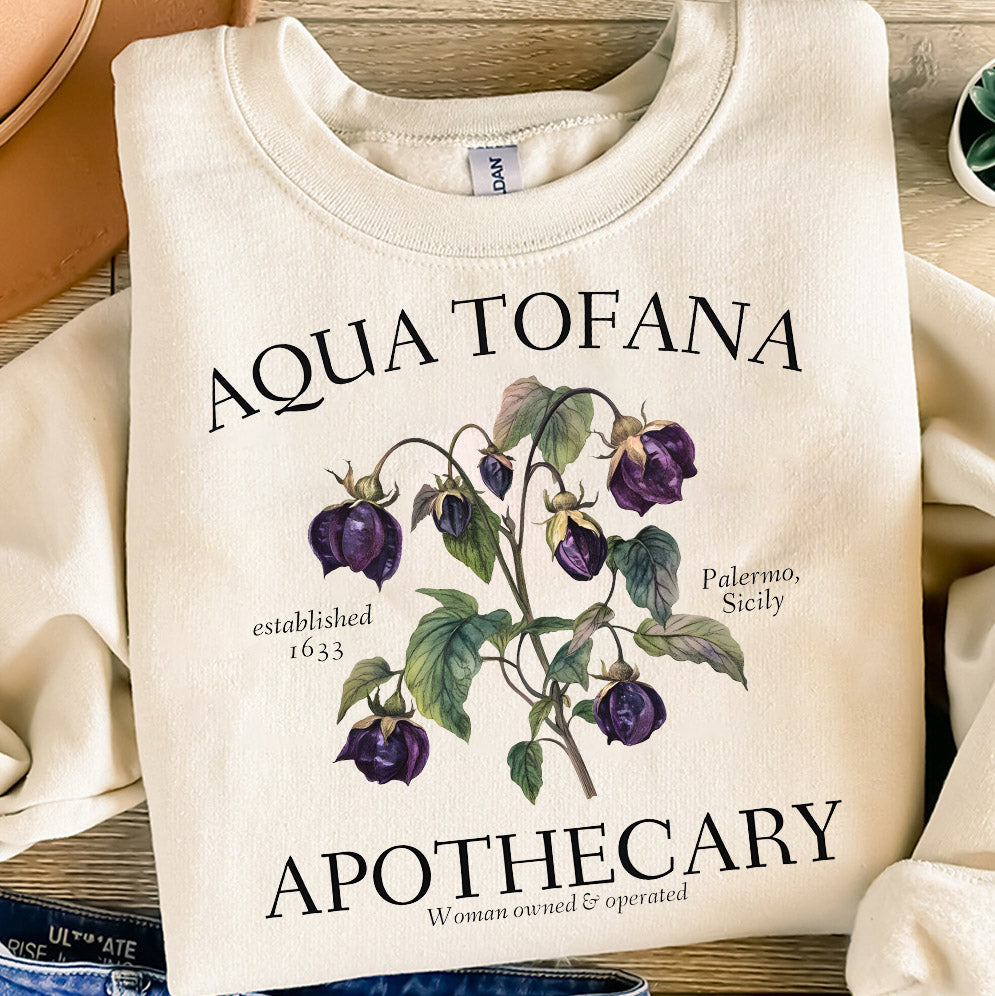 Aqua Tofana Apothecary Sweatshirt Giulia Feminist Reproductive Rights Smash the Patriarchy My Body My Choice Pro Roe