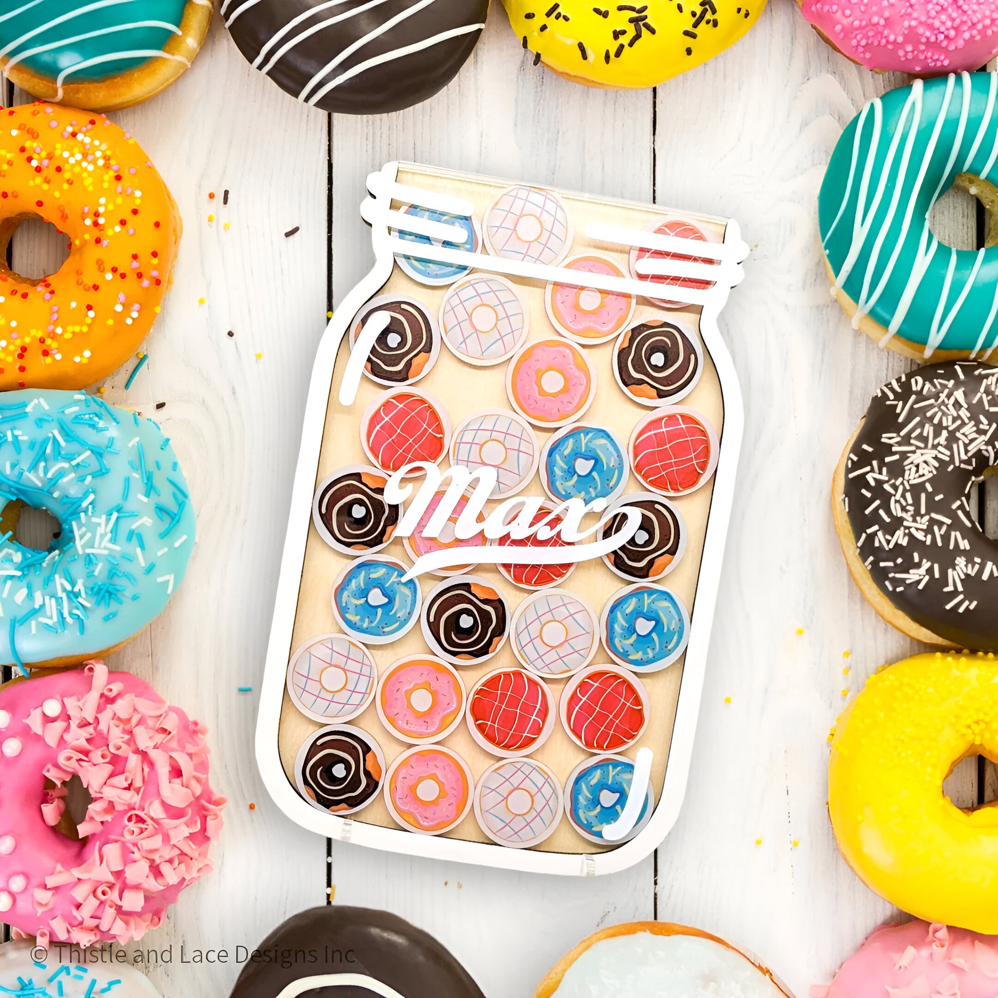 Donut reward jar tokens, personalized reward jar, doughnut reward system, reward tokens, reward chart, gift for kids, class reward jar rejar