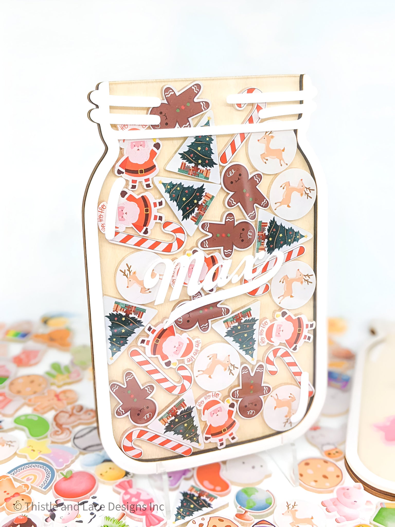 Christmas jar reward jar tokens, personalized reward jar magnet, reward system, santa reward tokens, gift for kids, class reward jar rejar