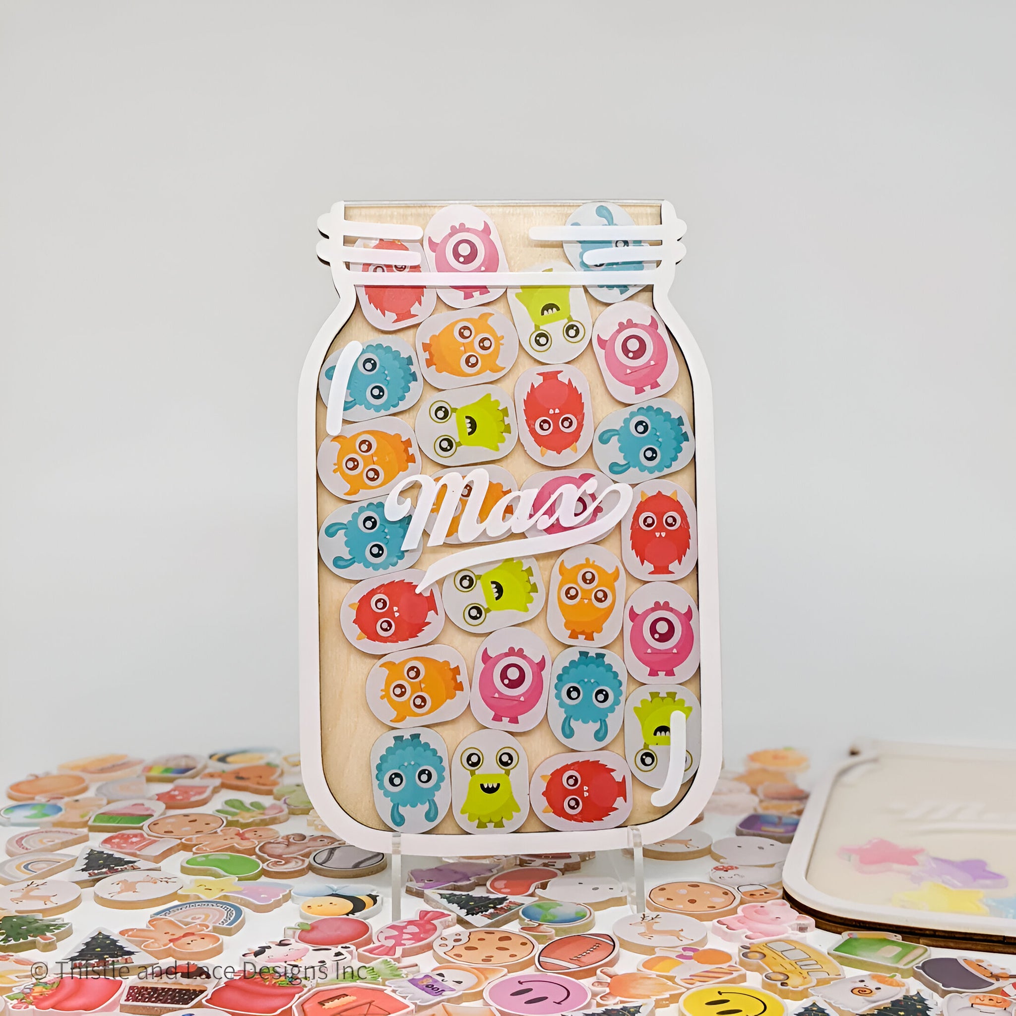 Monster themed reward jar tokens, personalized reward jars, reward system, reward tokens, back to school, gift for kids, class reward jar rejar