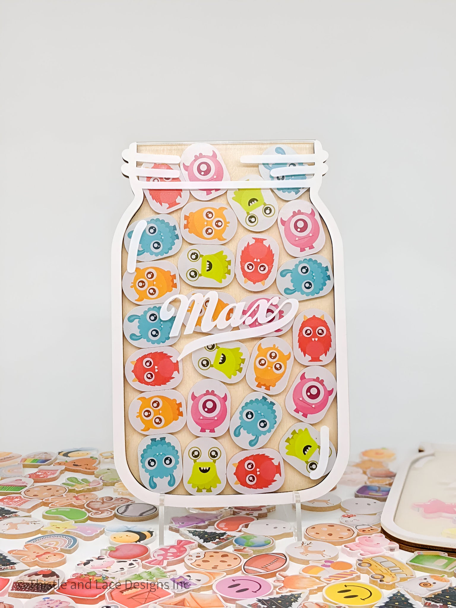 Monster themed reward jar tokens, personalized reward jars, reward system, reward tokens, back to school, gift for kids, class reward jar rejar