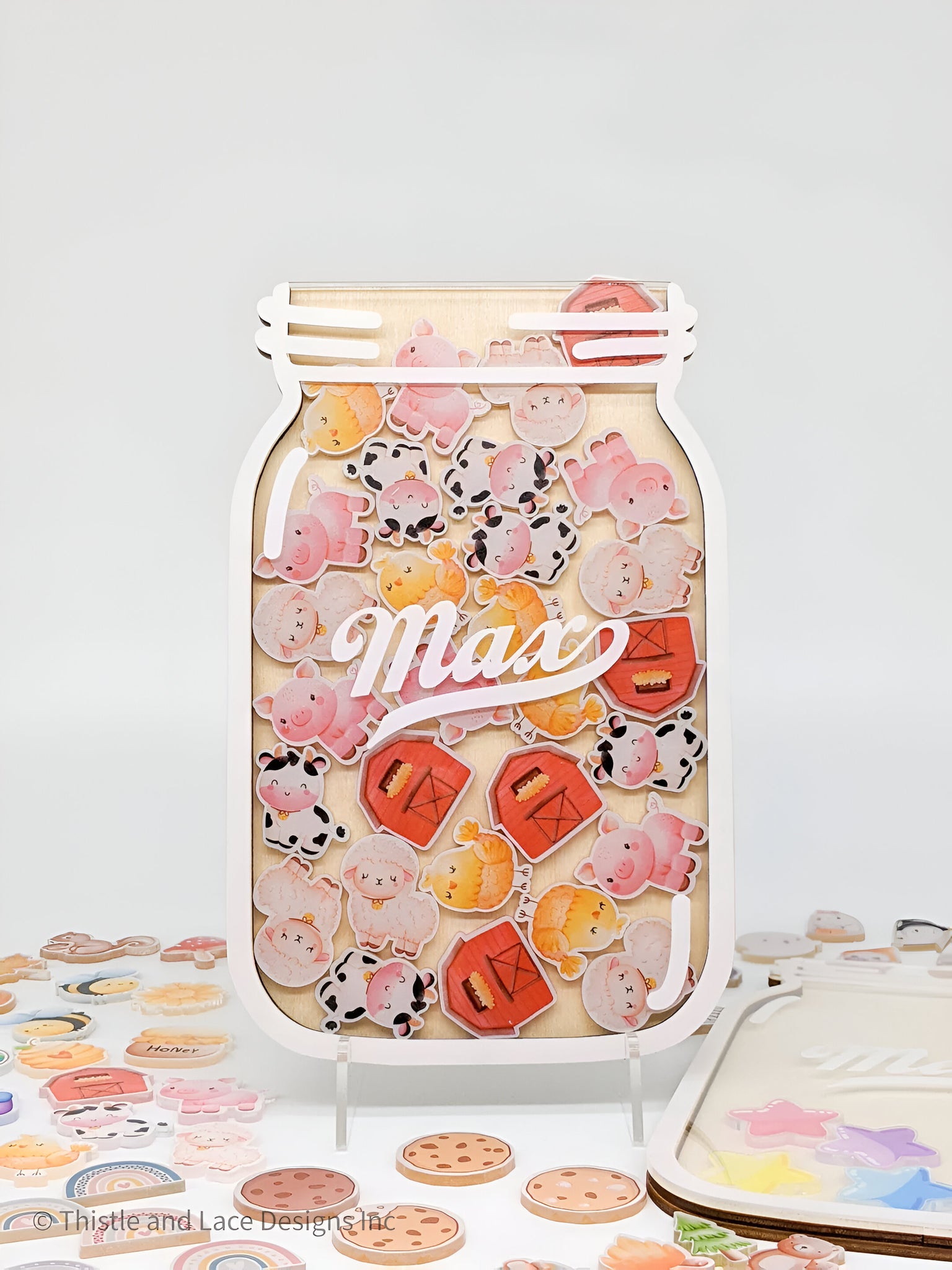 Farm animal themed reward jar tokens, personalized reward jar, reward system, reward tokens, back to school, gift for kids, class reward jar rejar