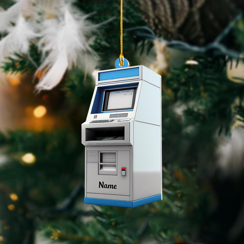 ATM Bank Cash Machine Christmas Ornament, Xmas Tree Decor, Loved ATM Bank Cash Machine Ornament, Christmas Ornament Gift HAOR0611