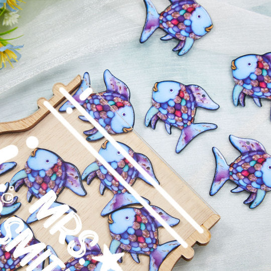 Personalized Fill The Jar With Purple Fish Teacher Reward Jar rejar