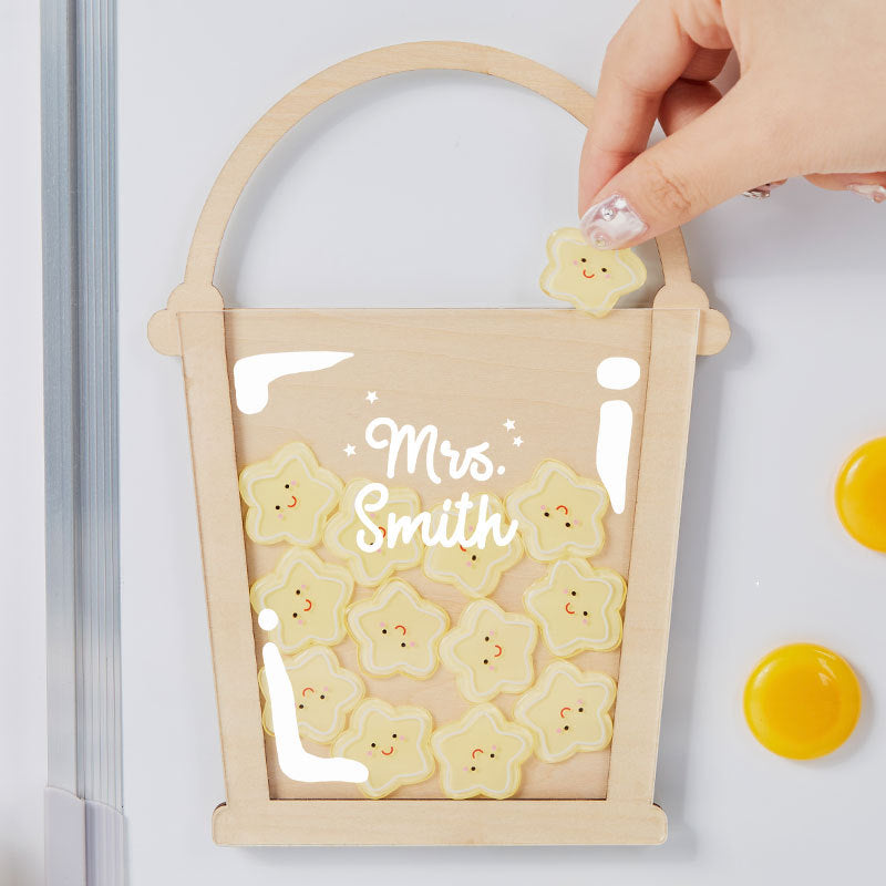 Personalized Fill The Jar With Yellow Star Smiley Face Teacher Reward Jar rejar