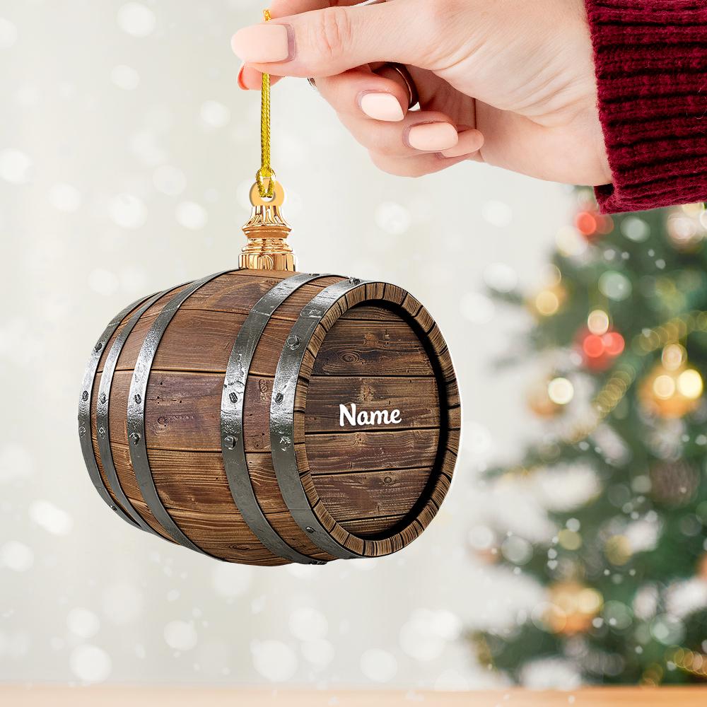 Barrel Oak Whiskey Christmas Ornament, Xmas Tree Decor, Loved Barrel Oak Whiskey Ornament, Christmas Hanging Ornament Gift HAOR0611