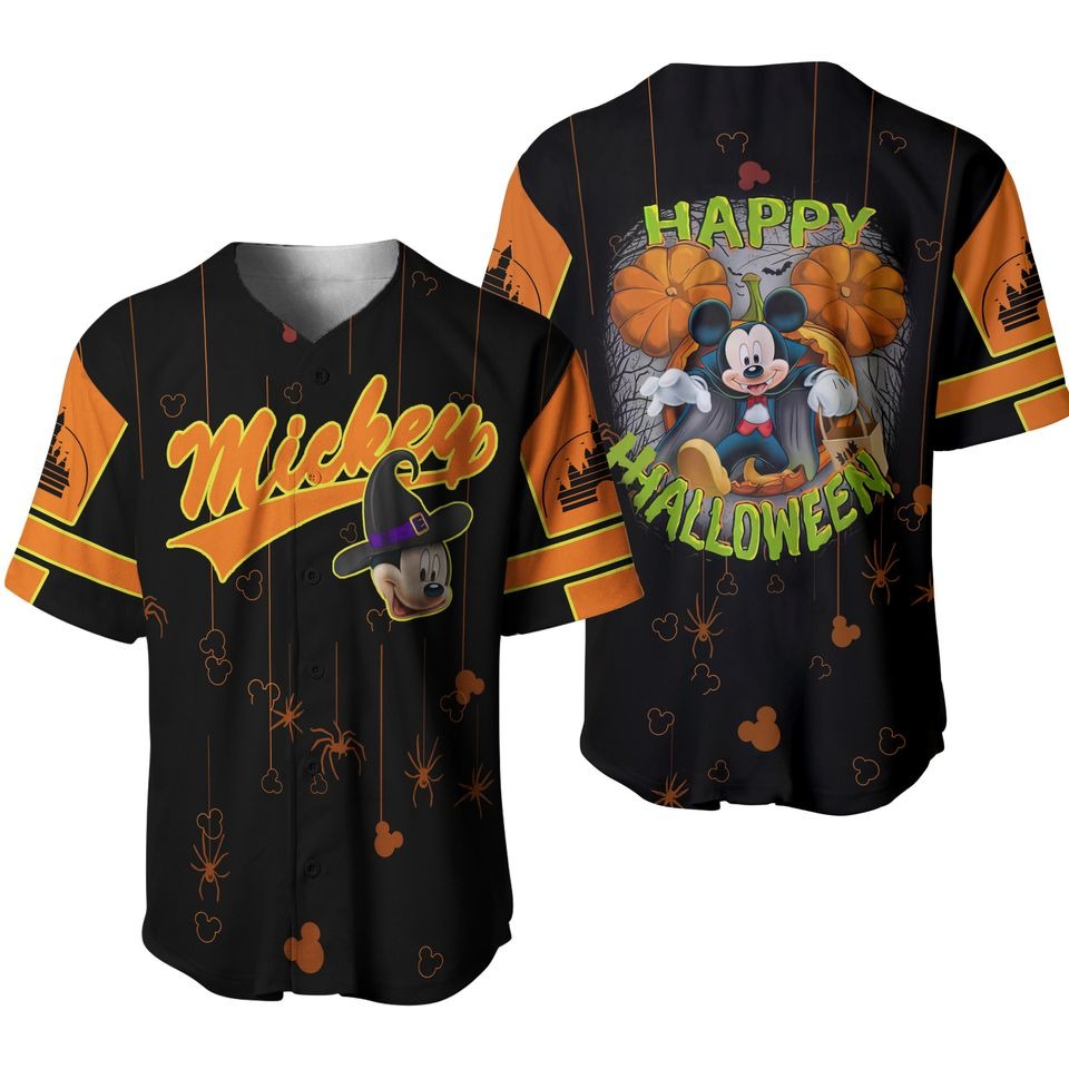 Mickey Mouse Disney Gift Baseball Jersey, Halloween Baseball Jersey JS2507 05