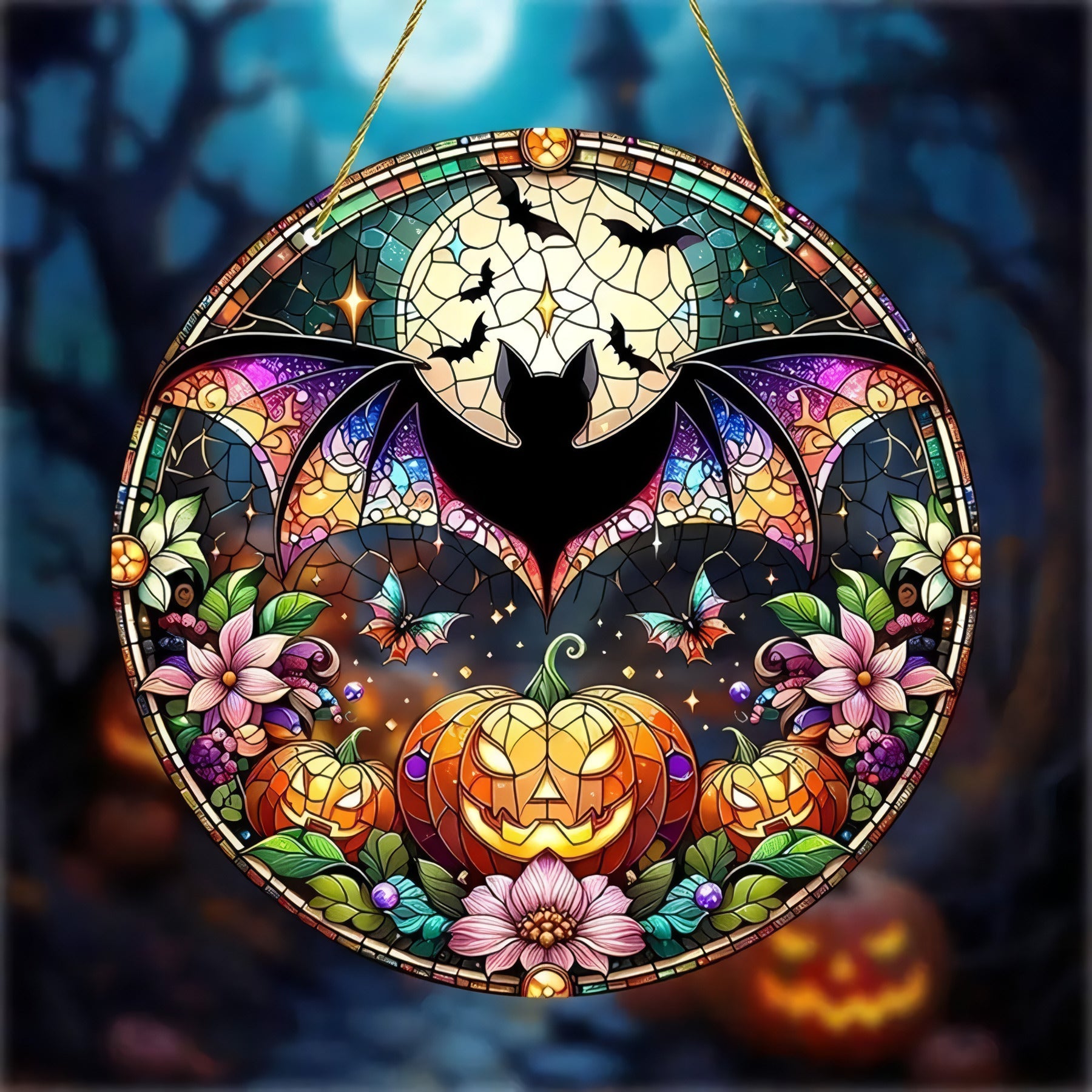 Bat Suncatcher Ornament Halloween Gifts 1 ORHA2208