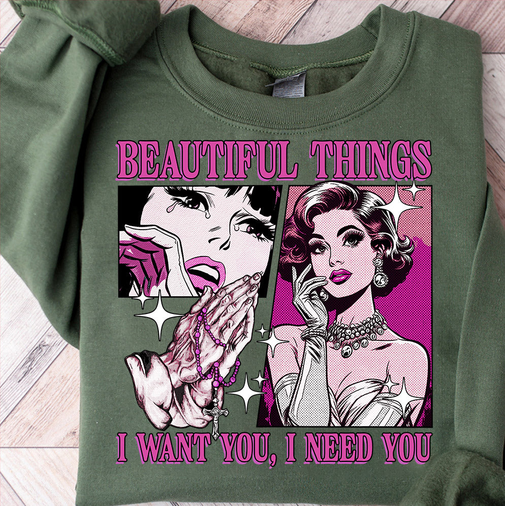 Beautiful Things Shirt, I Want You, Vintage Girl Aesthetic, Fireworks and Rollerblades Music