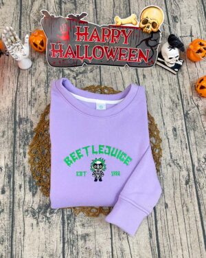 Beetlejuice & Sandworm, Embroidered Sweatshirt EMHA0609