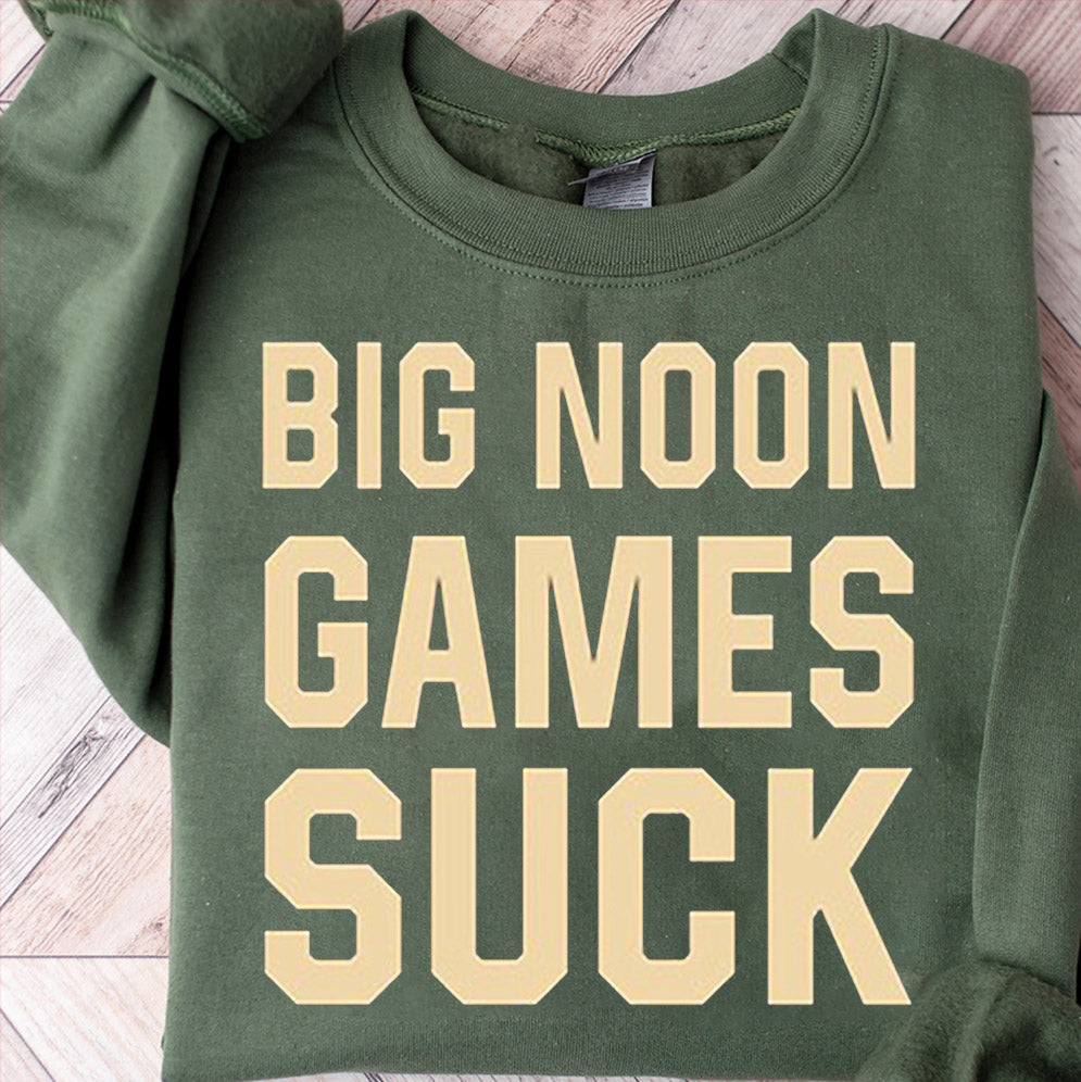 Big Noon Games Suck Shirt, Sweatshirt, Hoodie And Tank Top