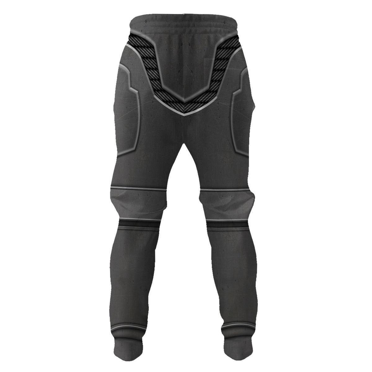 Black Templars Captain Warhammer Costume Hoodie Jogger,Black Templars Captain Space Marines Cosplay 3D Hoodie Pants, Warhammer 3D Tracksuit, Warhammer Game Outfit TQT3