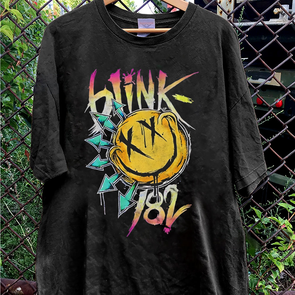 Blink 182 Shirt, Blink 182 Rock Shirt, Vintage Band Shirt, Smile Face Shirt V3, Vintage Smile Tee, Blink 182 Band Tee, Vintage Style, Blink 182 Rock Shirt