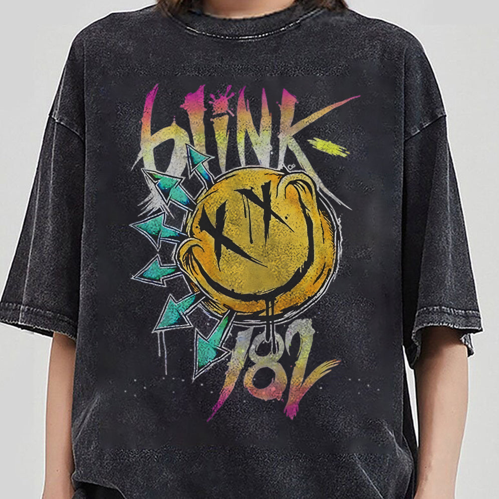 Blink 182 Shirt, Blink 182 Rock Shirt, Vintage Band Shirt, Smile Face Shirt V3, Vintage Smile Tee, Blink 182 Band Tee, Vintage Style, Blink 182 Rock Shirt