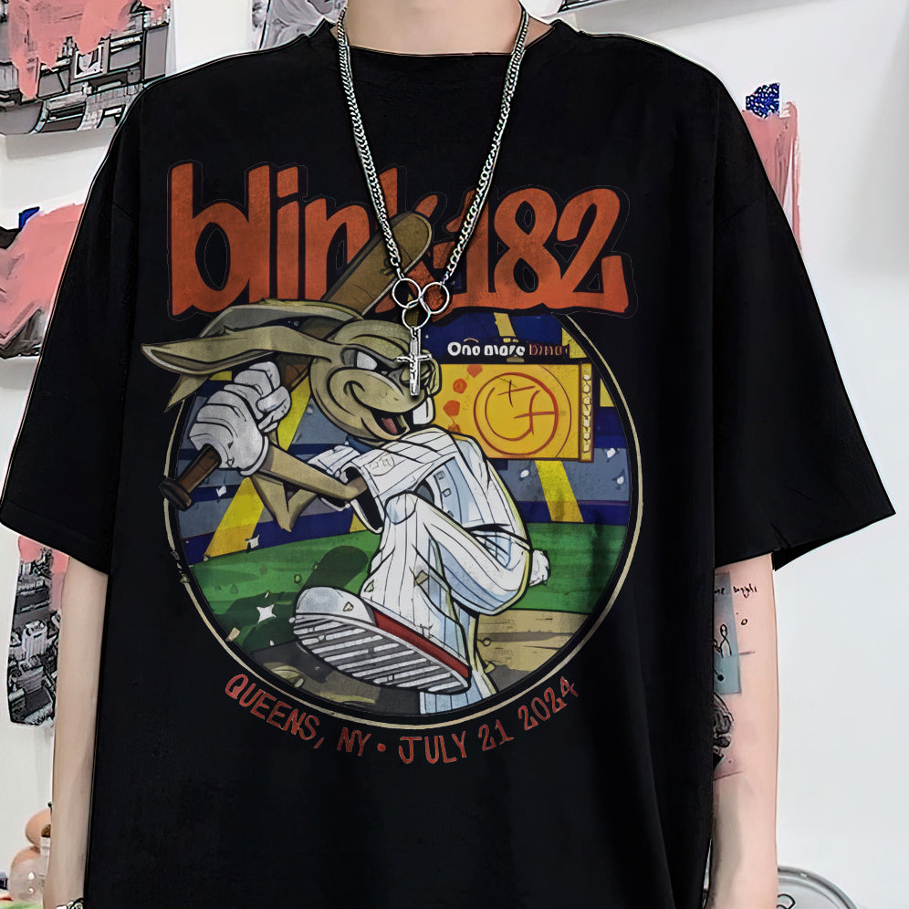 Blink 182 tour in queens ny on july 21 2024 T-shirt, Official Blink 182 tour in queens ny on july 21 2024 T-shirt