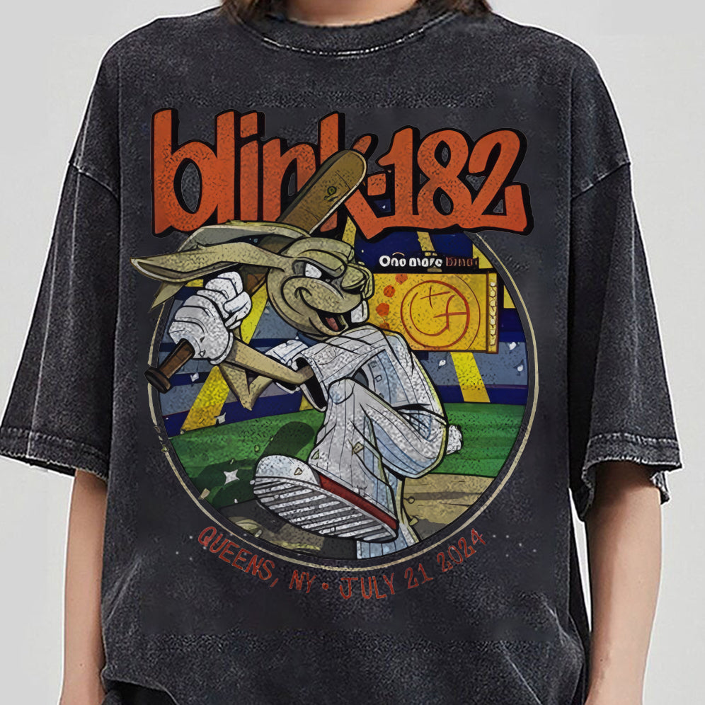 Blink 182 tour in queens ny on july 21 2024 T-shirt, Official Blink 182 tour in queens ny on july 21 2024 T-shirt