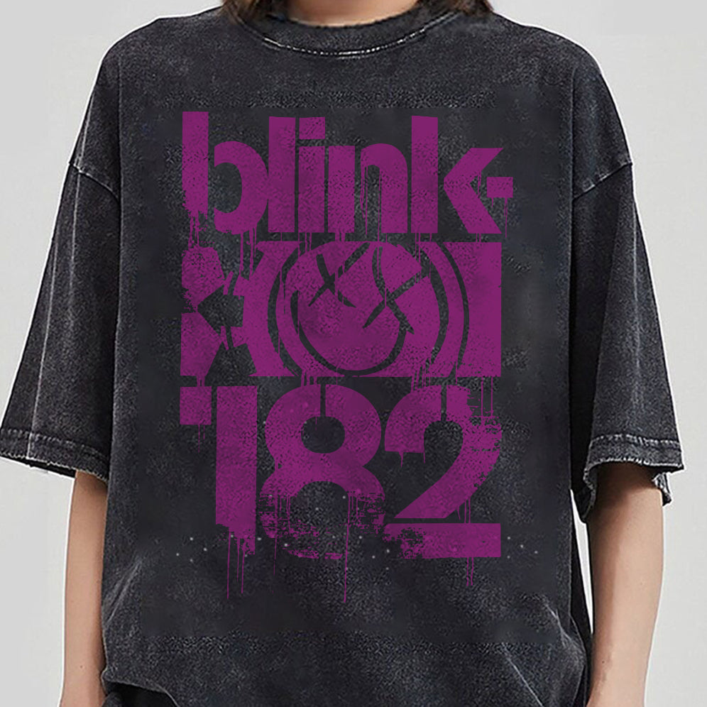 Blink 182 Shirt, Blink 182 Rock Shirt, Vintage Band Shirt, Smile Face Shirt V8, Vintage Smile Drip Tee, Blink 182 Band Tee, Vintage Style, Blink 182 Rock Shirt