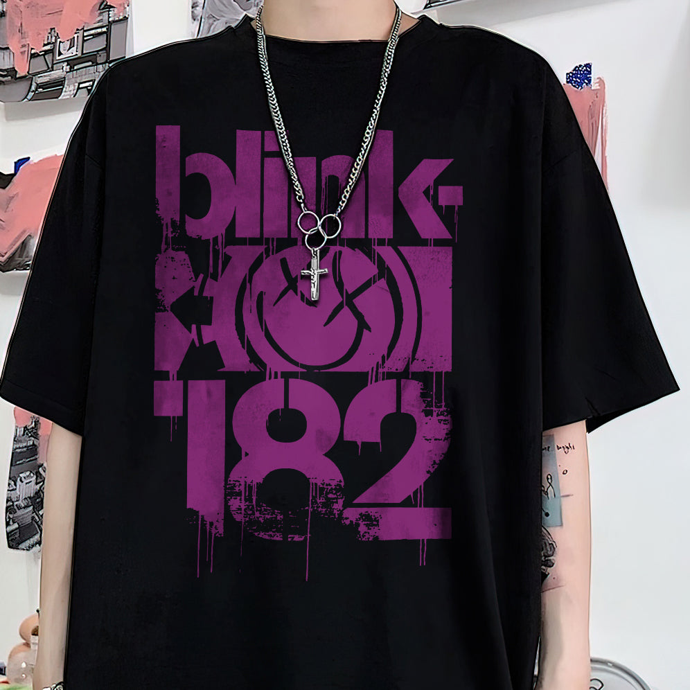 Blink 182 Shirt, Blink 182 Rock Shirt, Vintage Band Shirt, Smile Face Shirt V8, Vintage Smile Drip Tee, Blink 182 Band Tee, Vintage Style, Blink 182 Rock Shirt